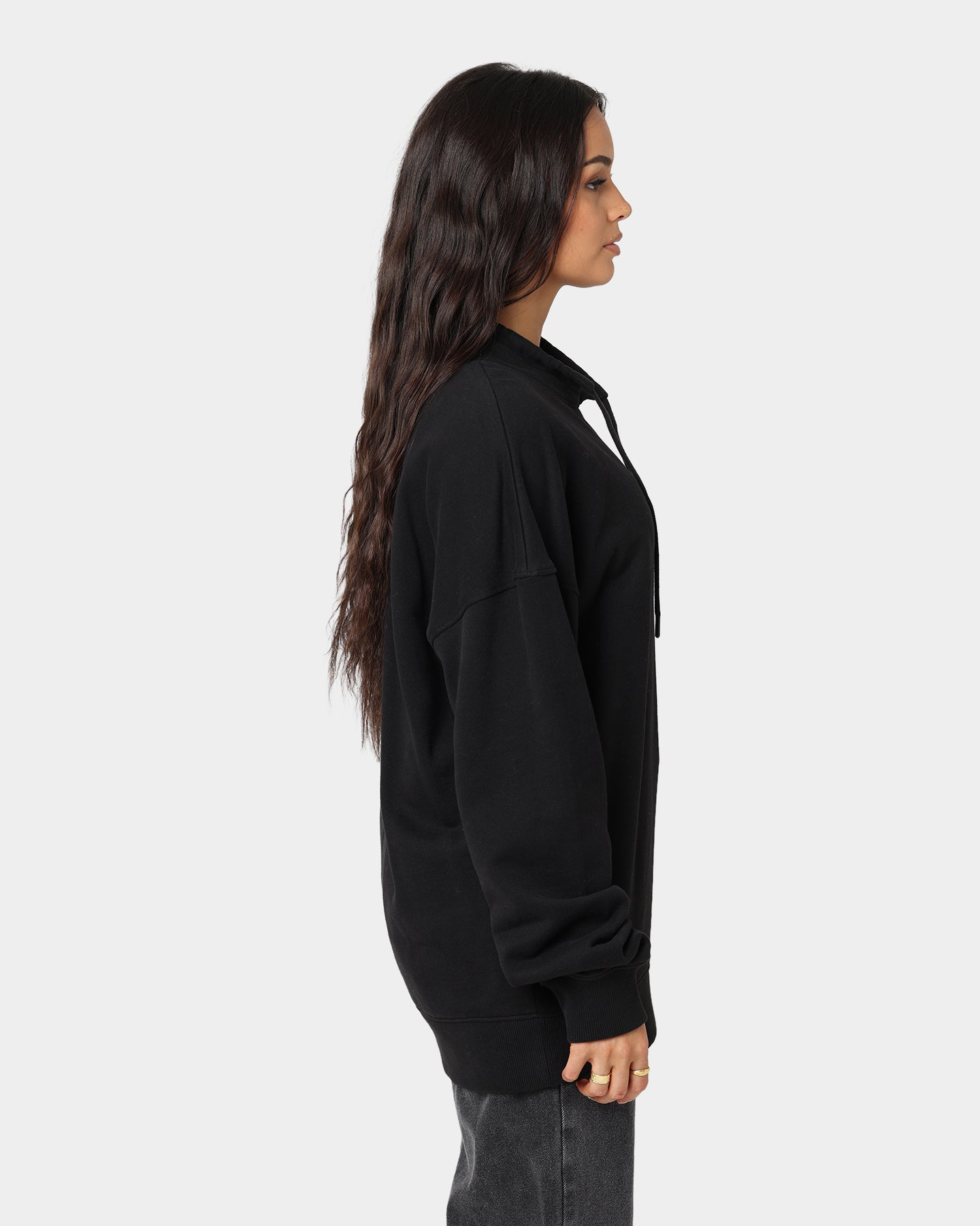 Calvin Klein Monogram Funnel Neck Sweatshirt CK Black Style001