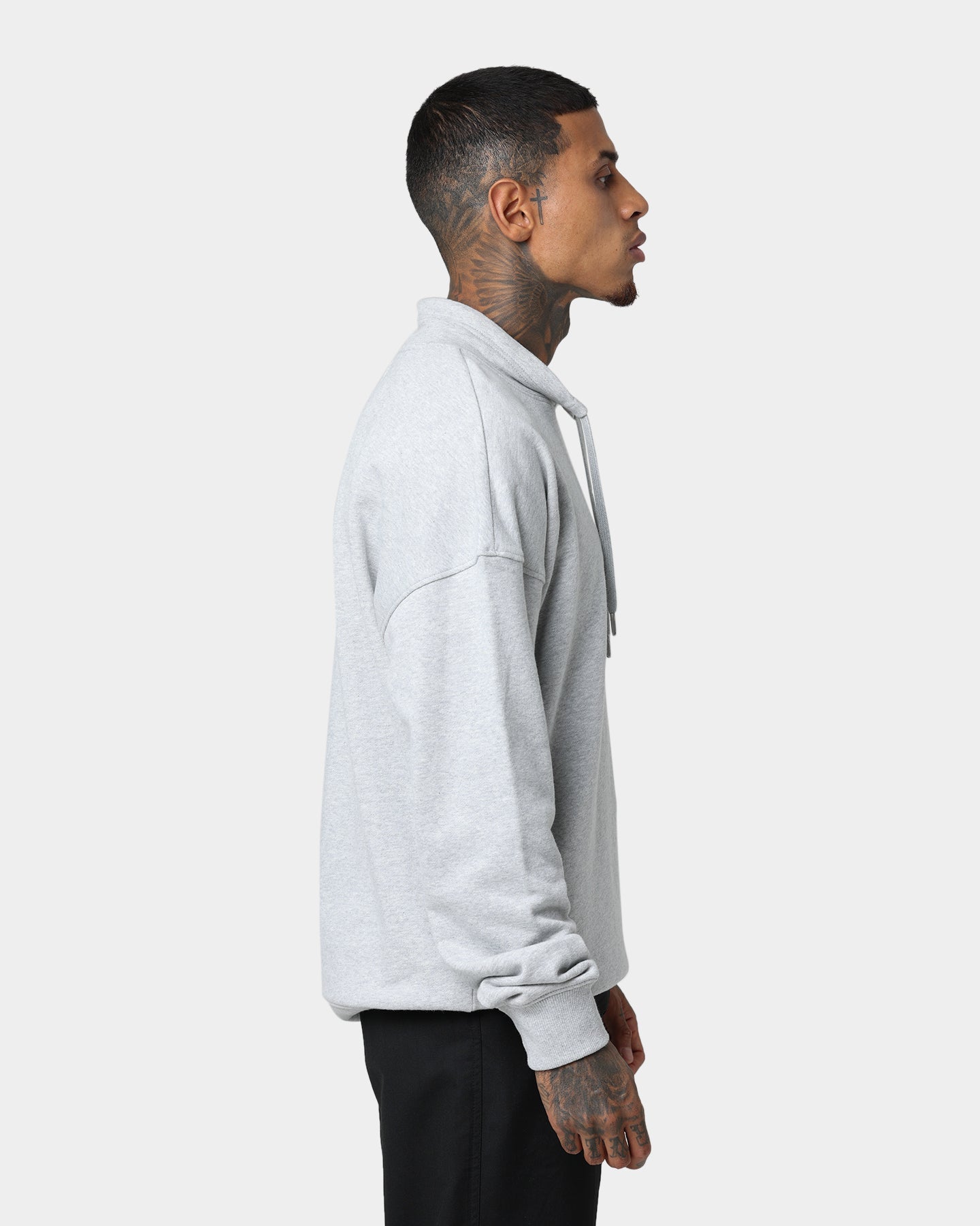 Calvin Klein Monogram Funnel Neck Sweatshirt Light Grey Heat