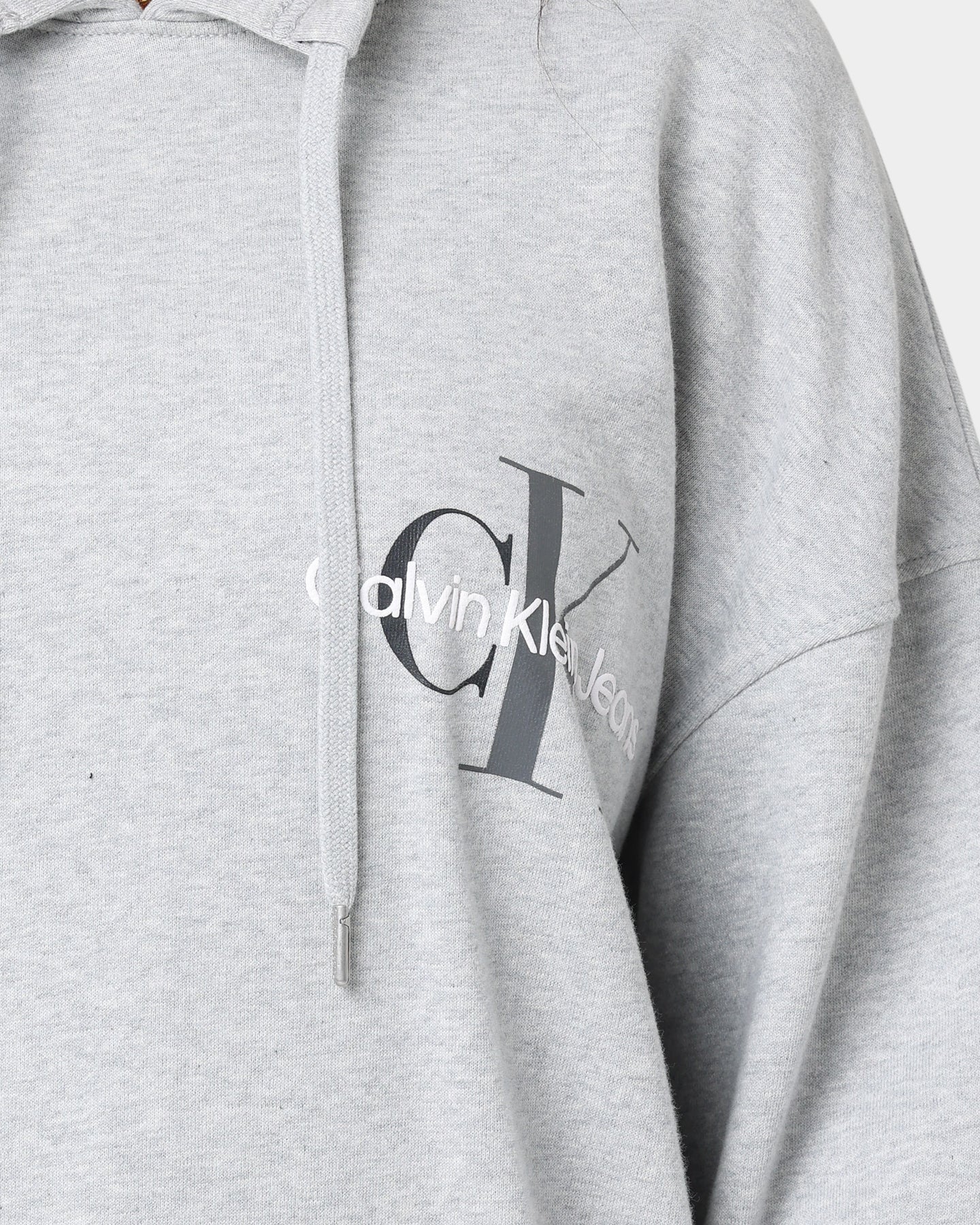 Calvin Klein Monogram Funnel Neck Sweatshirt Light Grey Heat Style001