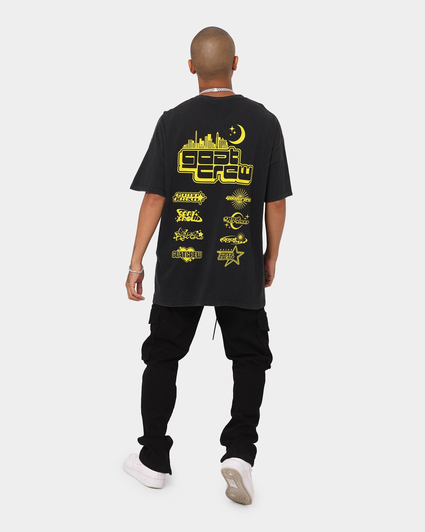 Goat Crew Black Lightning Vintage T-Shirt Black Wash
