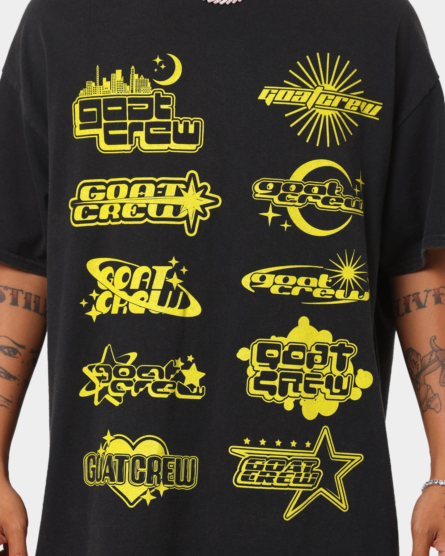 Goat Crew Black Lightning Vintage T-Shirt Black Wash