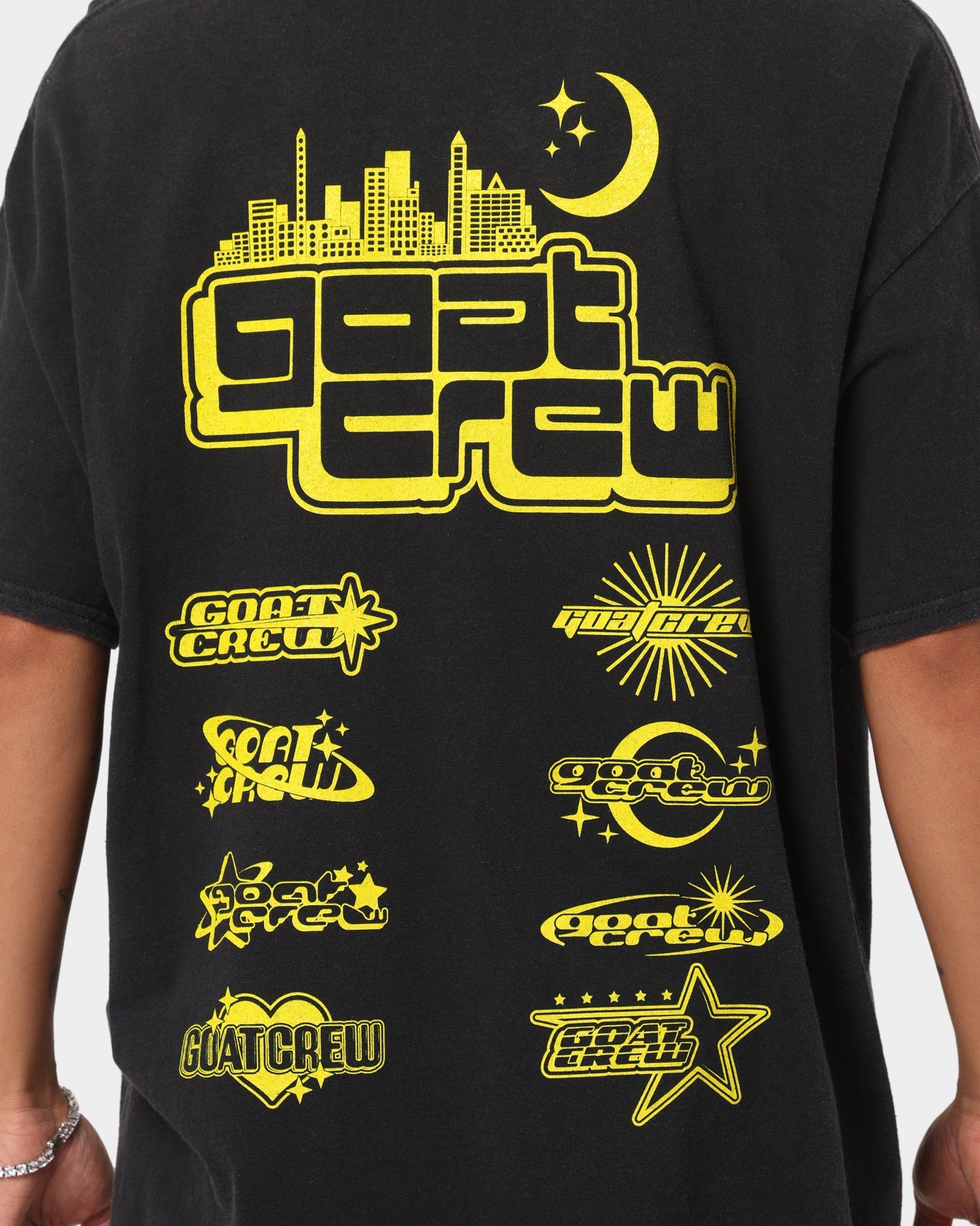 Goat Crew Black Lightning Vintage T-Shirt Black Wash