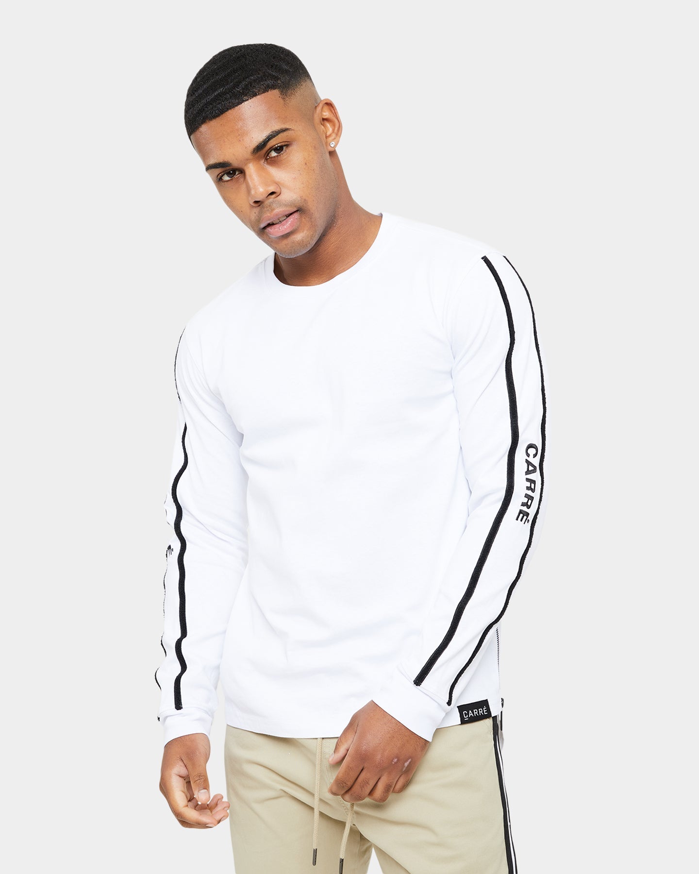 Carre Precision Zip Droptail Long Sleeve T-Shirt White