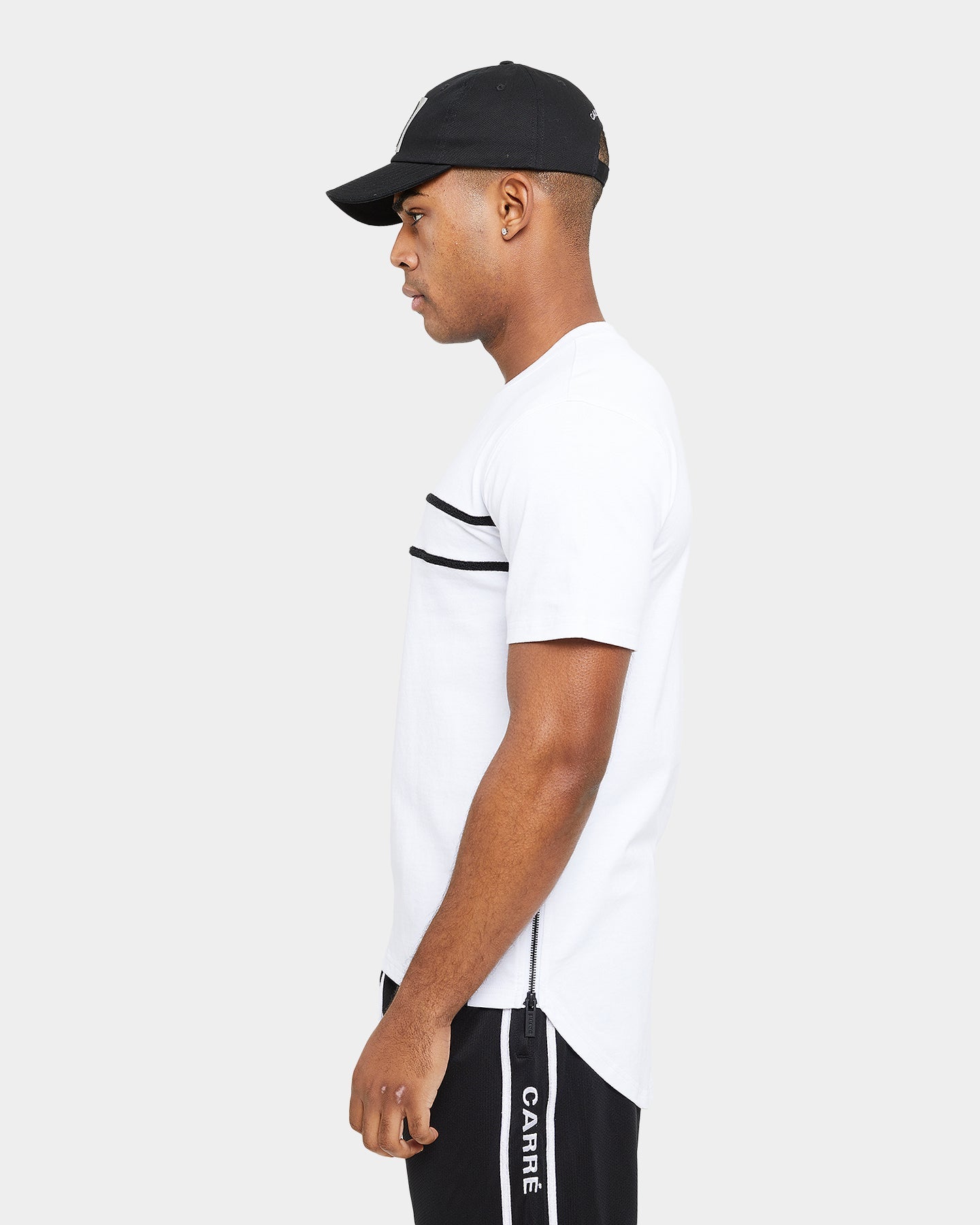 Carre Precision Zip Droptail T-Shirt White