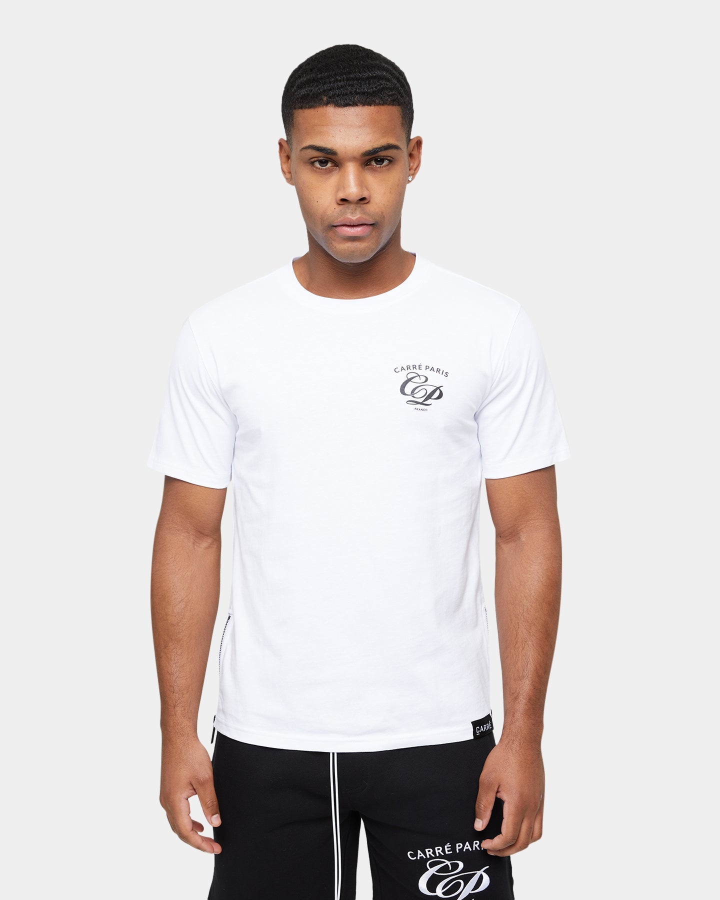 Carre Revolution Zip Drop Tail T-Shirt White