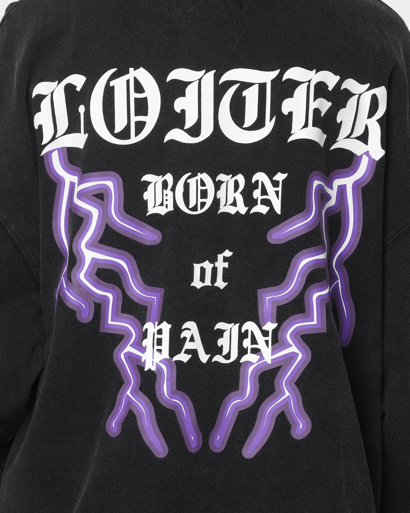 Loiter Born Of Pain Long Sleeve T-Shirt Black Style001