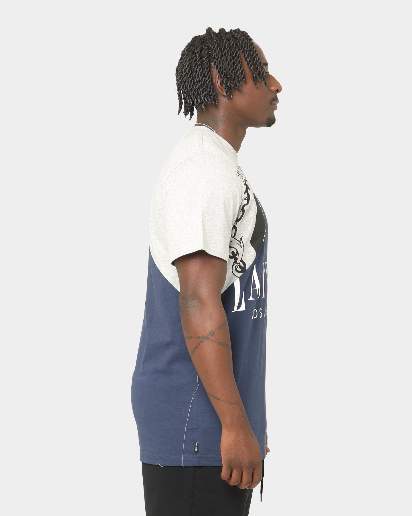 Last Kings Stitch Up Short Sleeve T-Shirt Navy