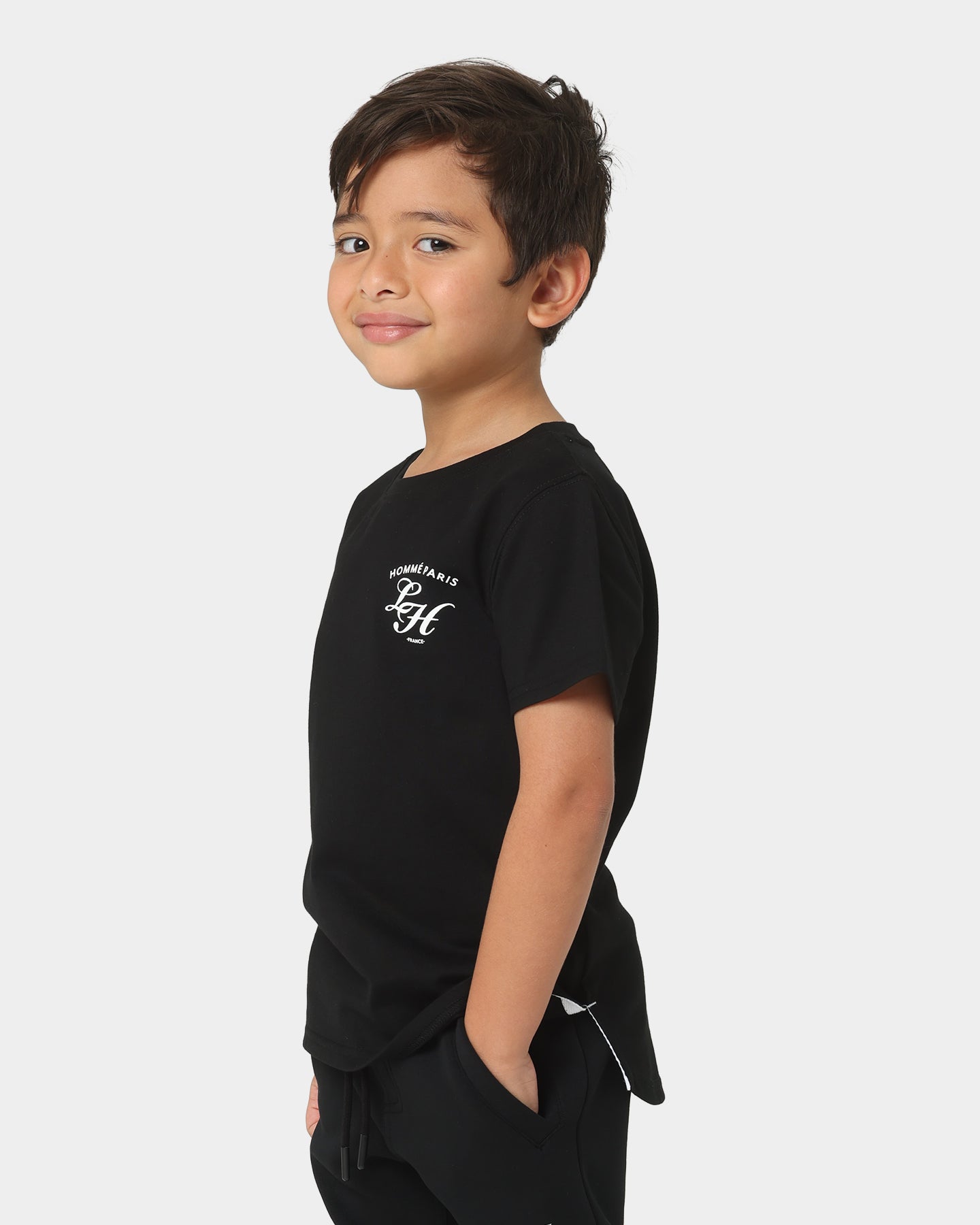 Lil Homm√© Kids' Revolution Droptail Short Sleeve T-Shirt Black