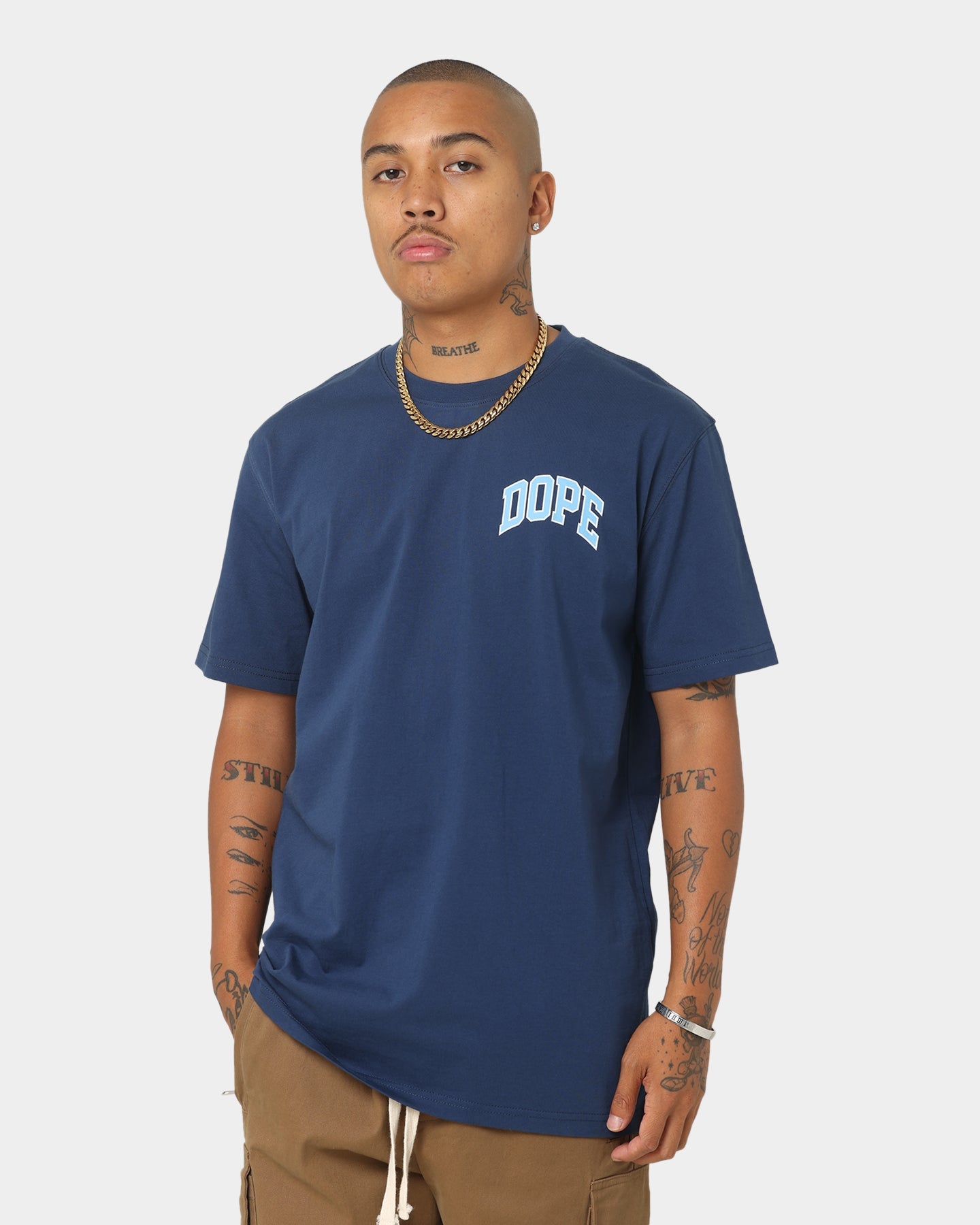 Dope Cali T-Shirt Blue/White
