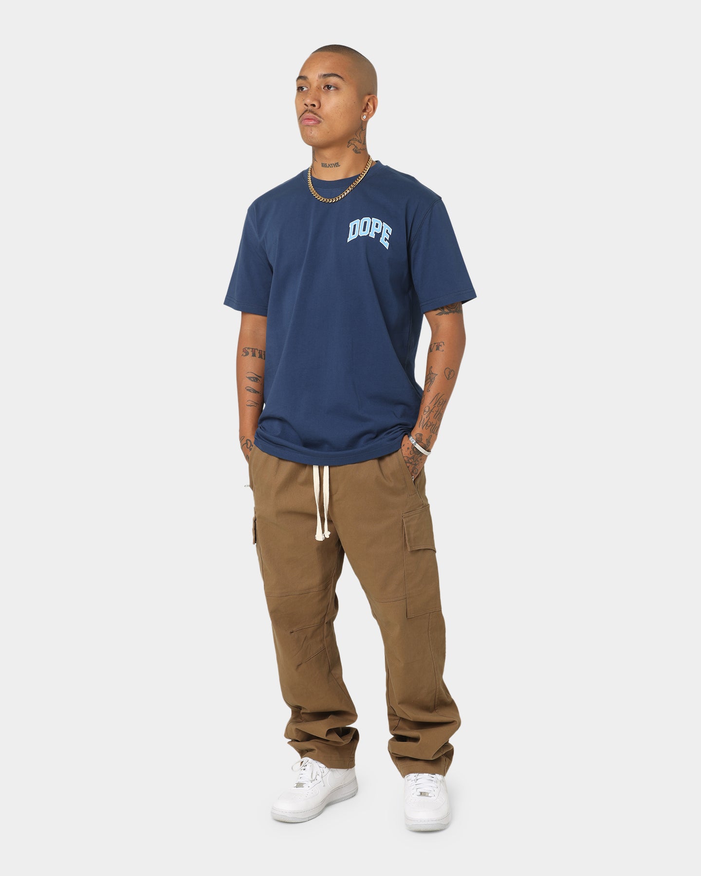Dope Cali T-Shirt Blue/White