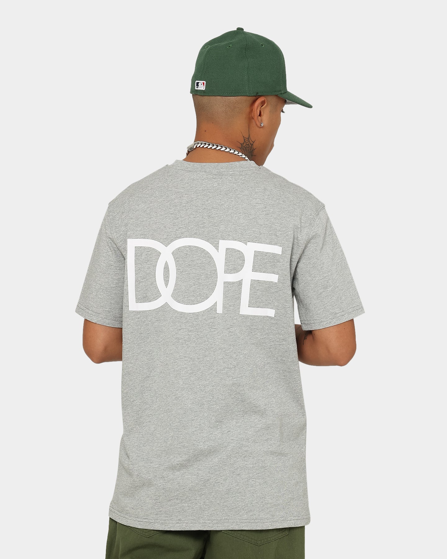 DOPE Core Logo T-Shirt Grey Marle/White