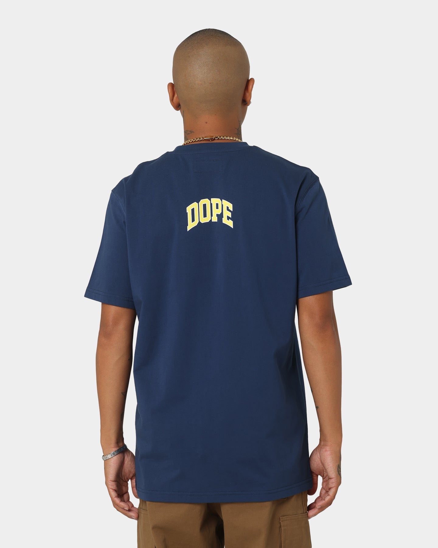 Dope Varsity Arch T-Shirt Blue/Yellow