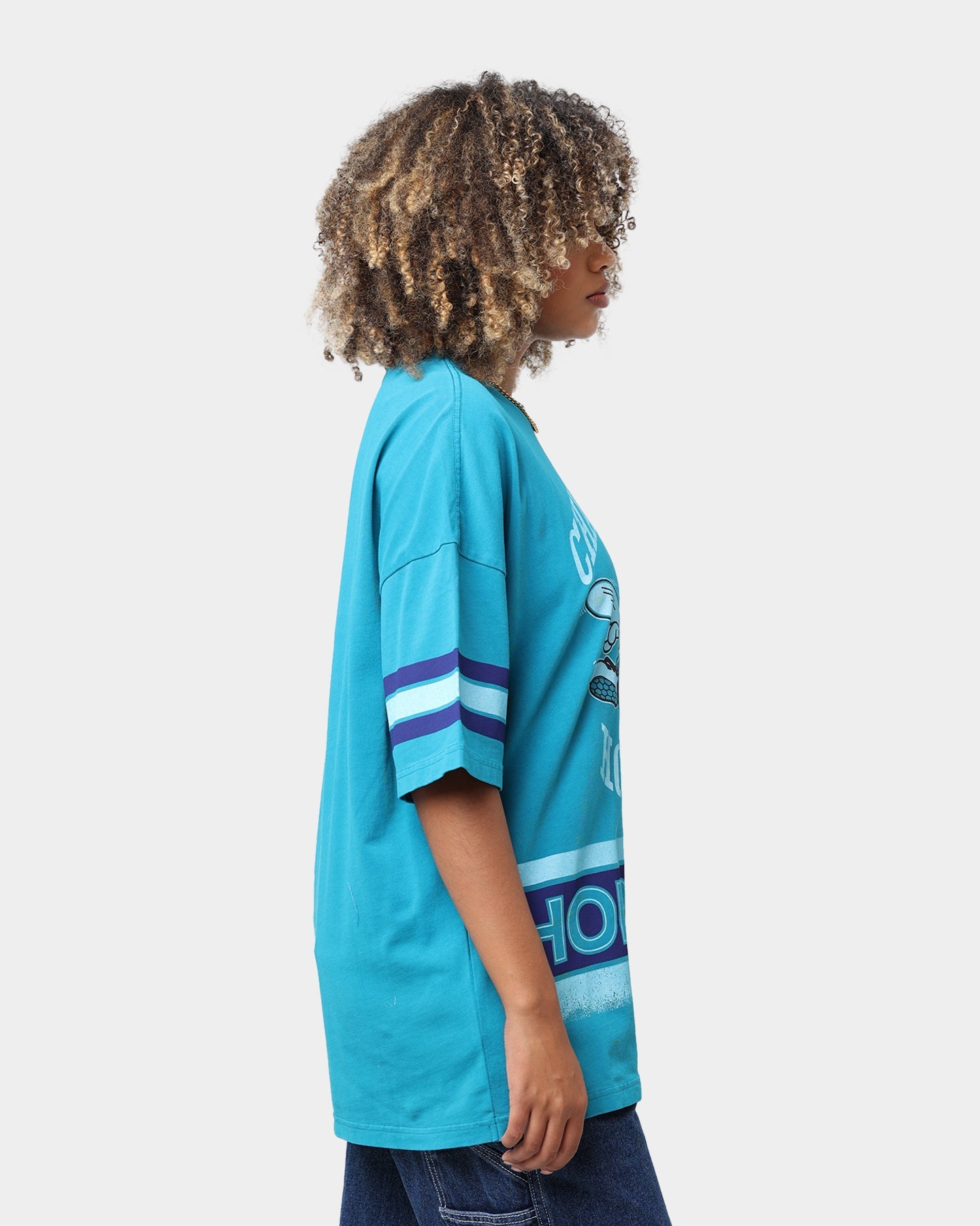 Mitchell & Ness Charlotte Hornets Vintage Conference T-Shirt Faded Teal Style001