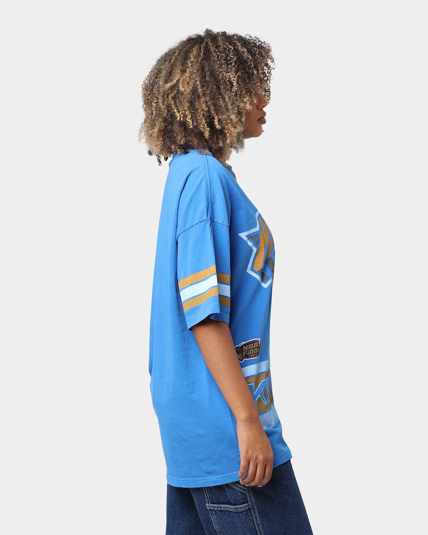 Mitchell & Ness New York Knicks Vintage Conference T-Shirt Faded Royal Style001