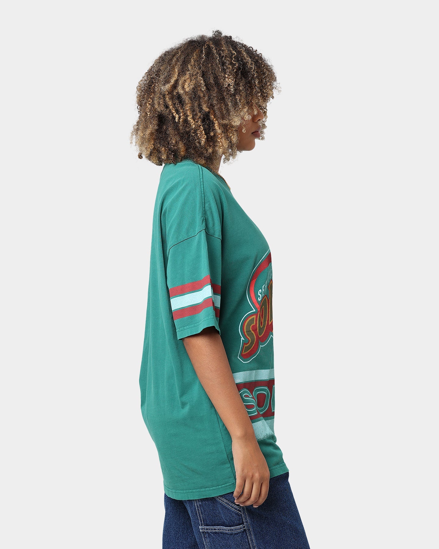 Mitchell & Ness Seattle Sonics Vintage Conference T-Shirt Faded Green Style001