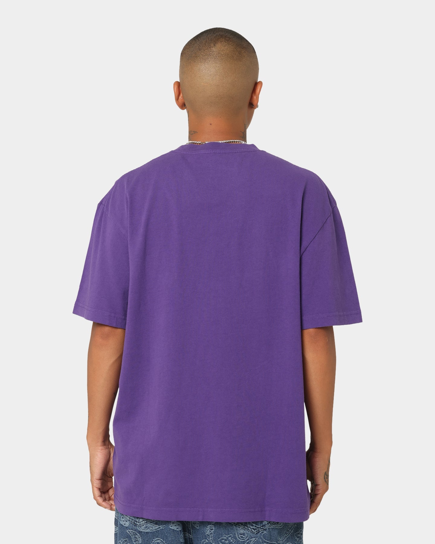 Mitchell & Ness Los Angeles Lakers XL Arch Vintage T-Shirt Faded Purple