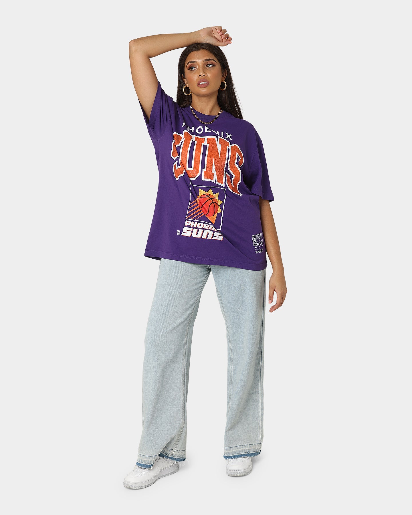 Mitchell & Ness Phoenix Suns XL Arch Vintage T-Shirt Faded Purple Style001