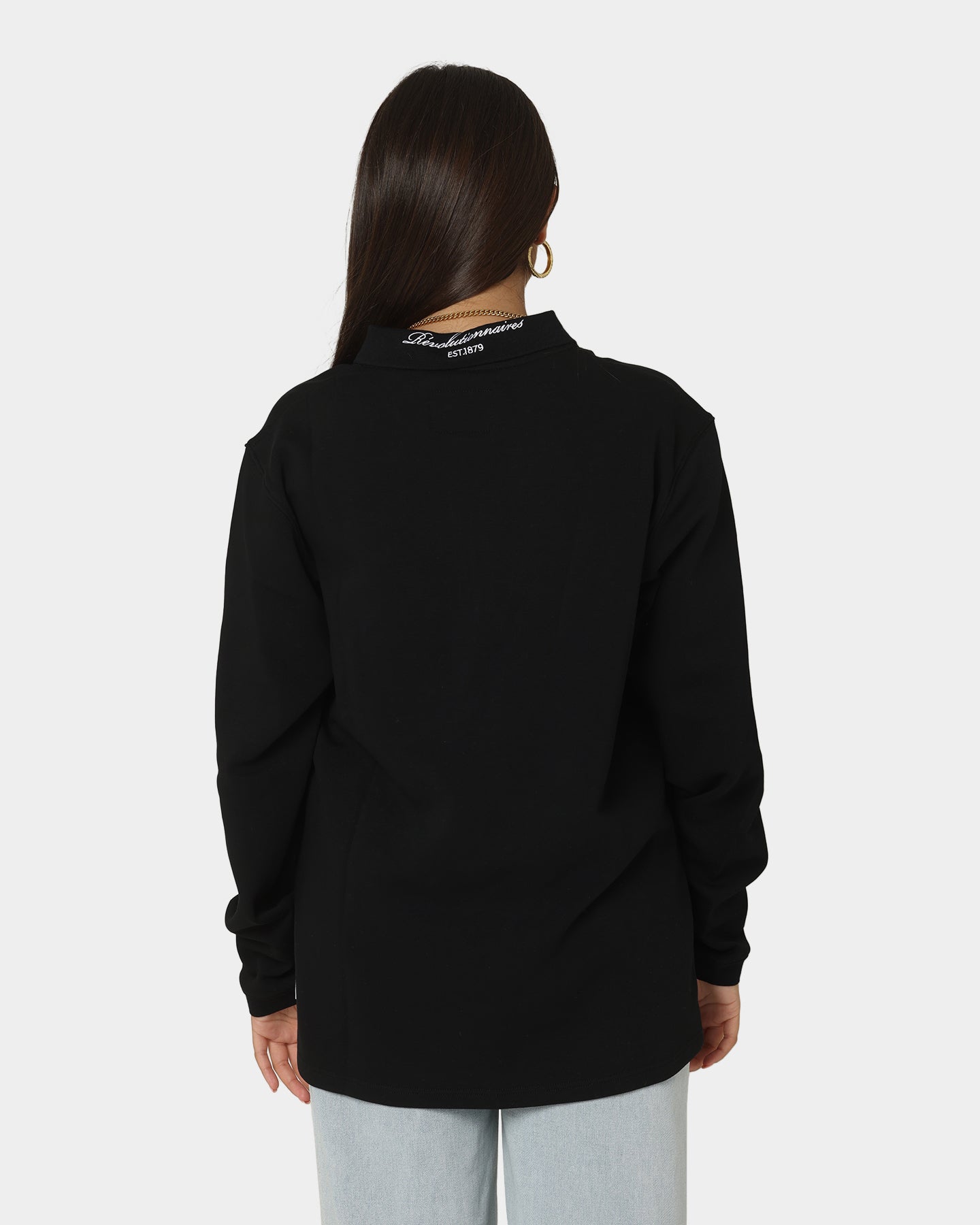 Carr√© Revolutionnaires Zip Long Sleeve Polo Shirt Black Style001