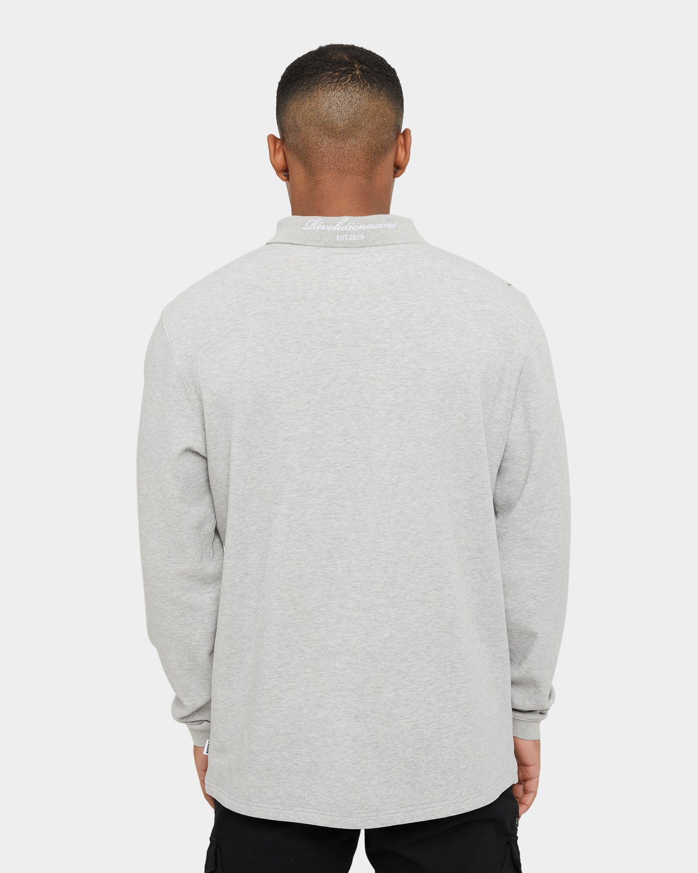 Carr√© Revolutionnaires Zip Long Sleeve Polo Shirt Grey Marle