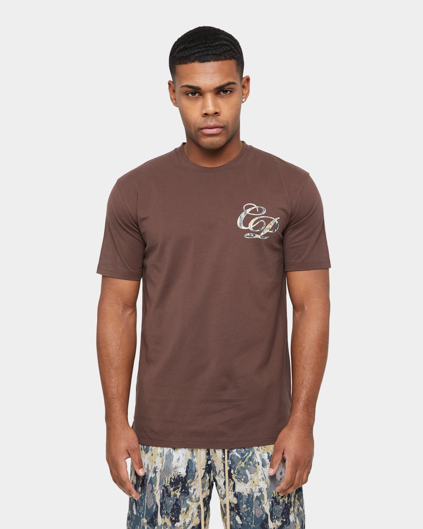 Carre Splatter Logo Classic T-Shirt Dark Brown