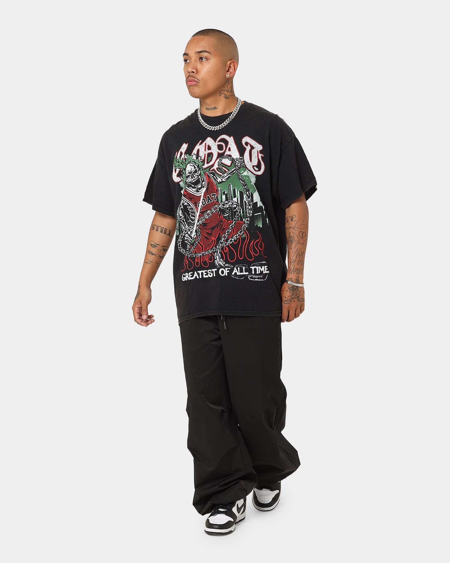 Goat Crew Goat Skull Vintage T-Shirt Black Wash
