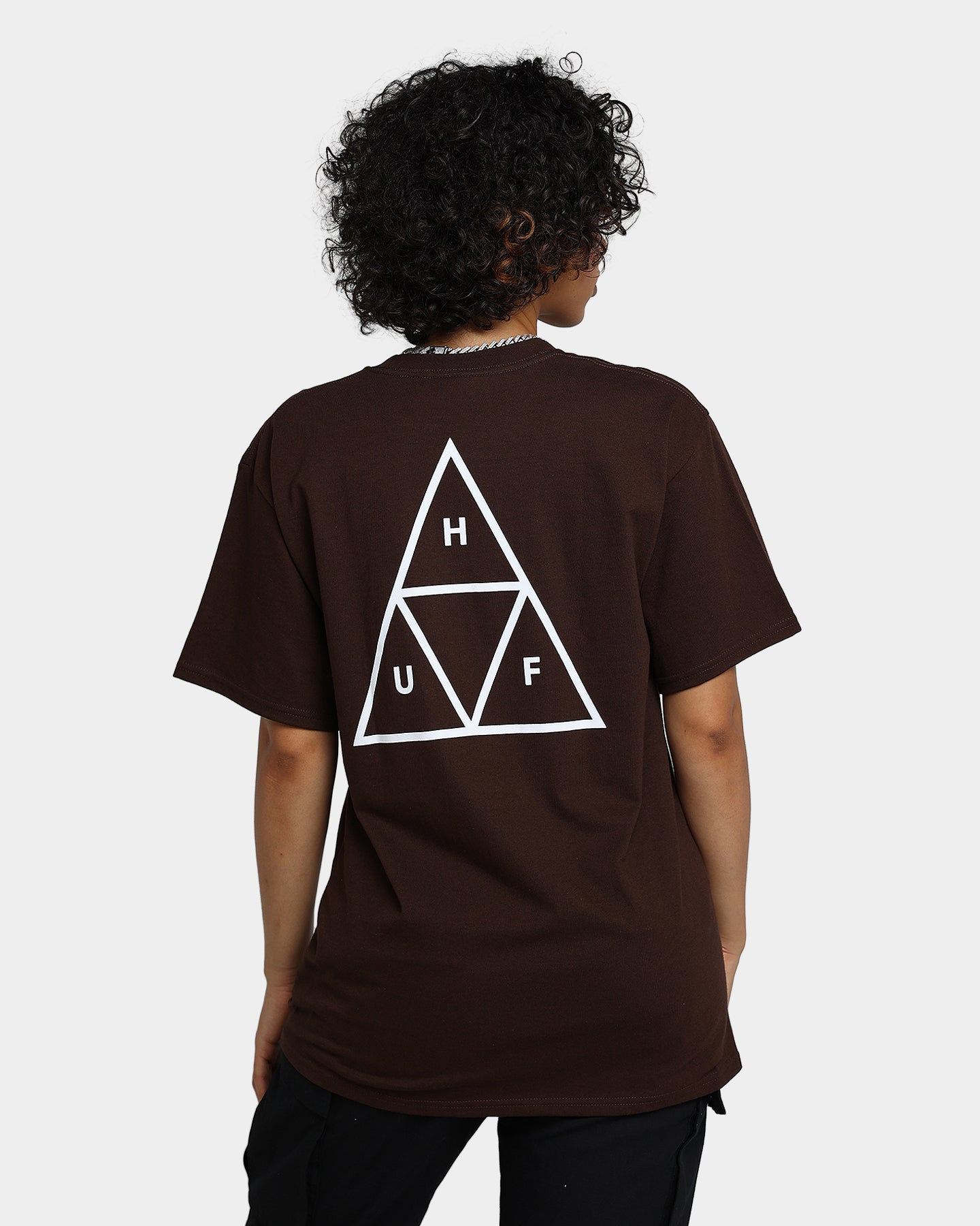 HUF Essentials T-Shirt Chocolate Style001