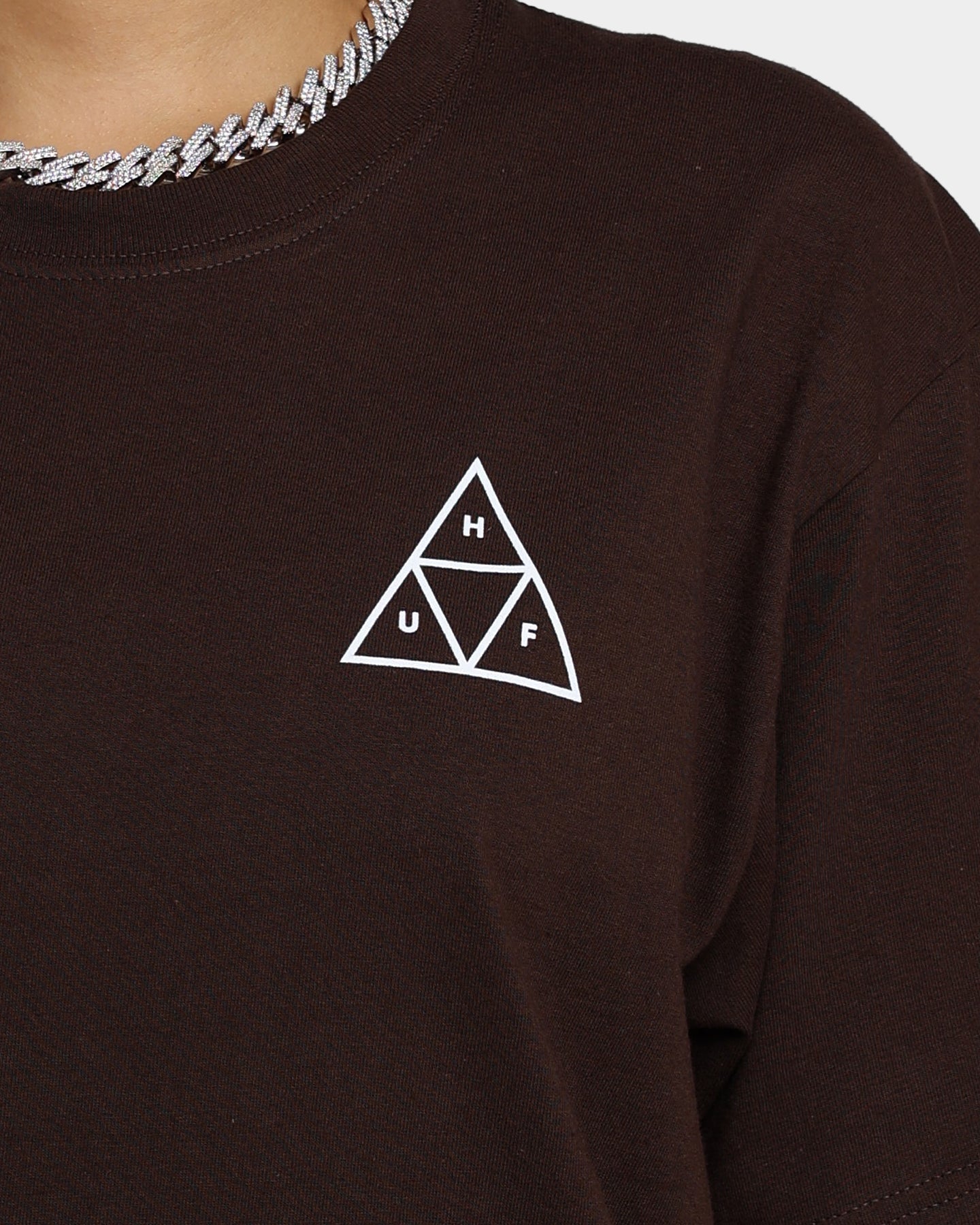 HUF Essentials T-Shirt Chocolate Style001