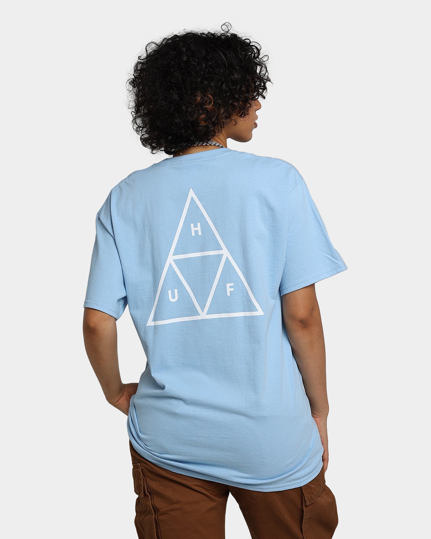 HUF Essentials T-Shirt Light Blue Style001