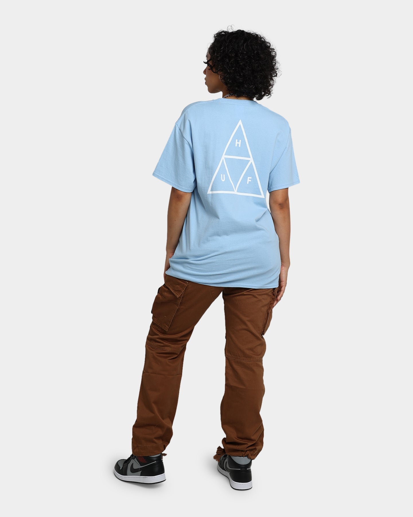 HUF Essentials T-Shirt Light Blue Style001