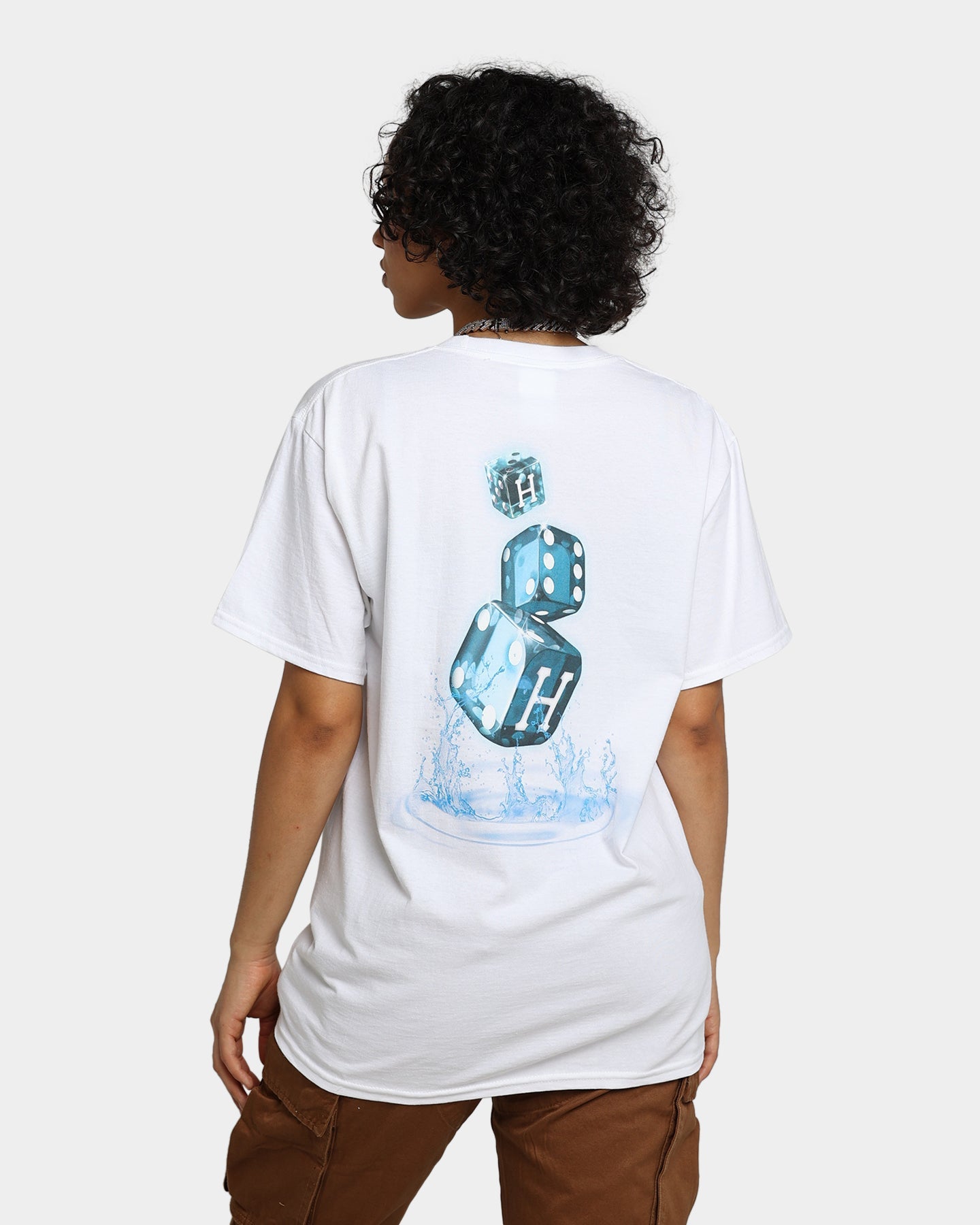 HUF Ice Dice T-Shirt White Style001