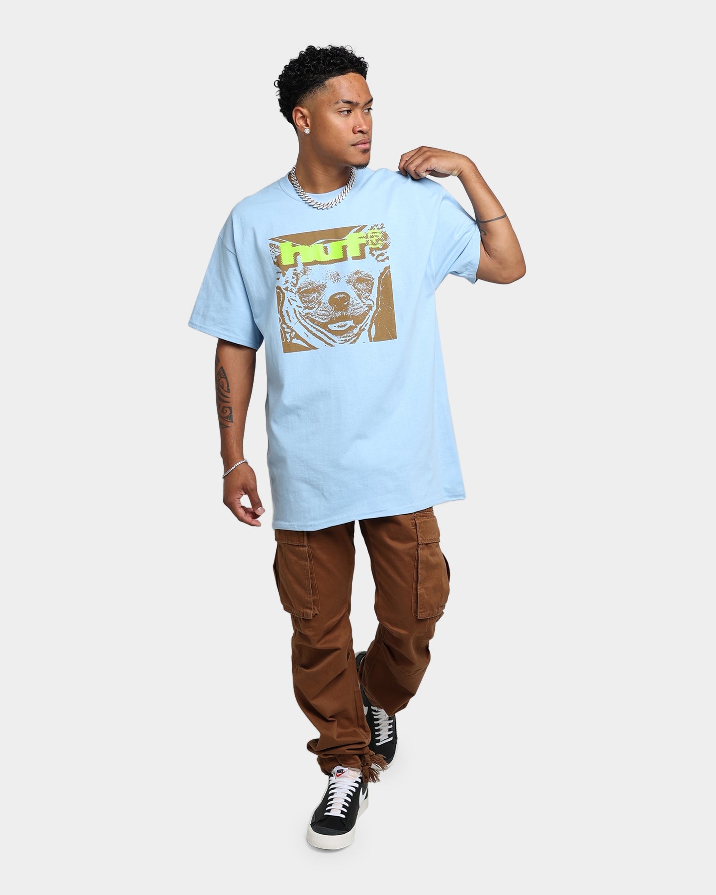 HUF Que Como T-Shirt Light Blue
