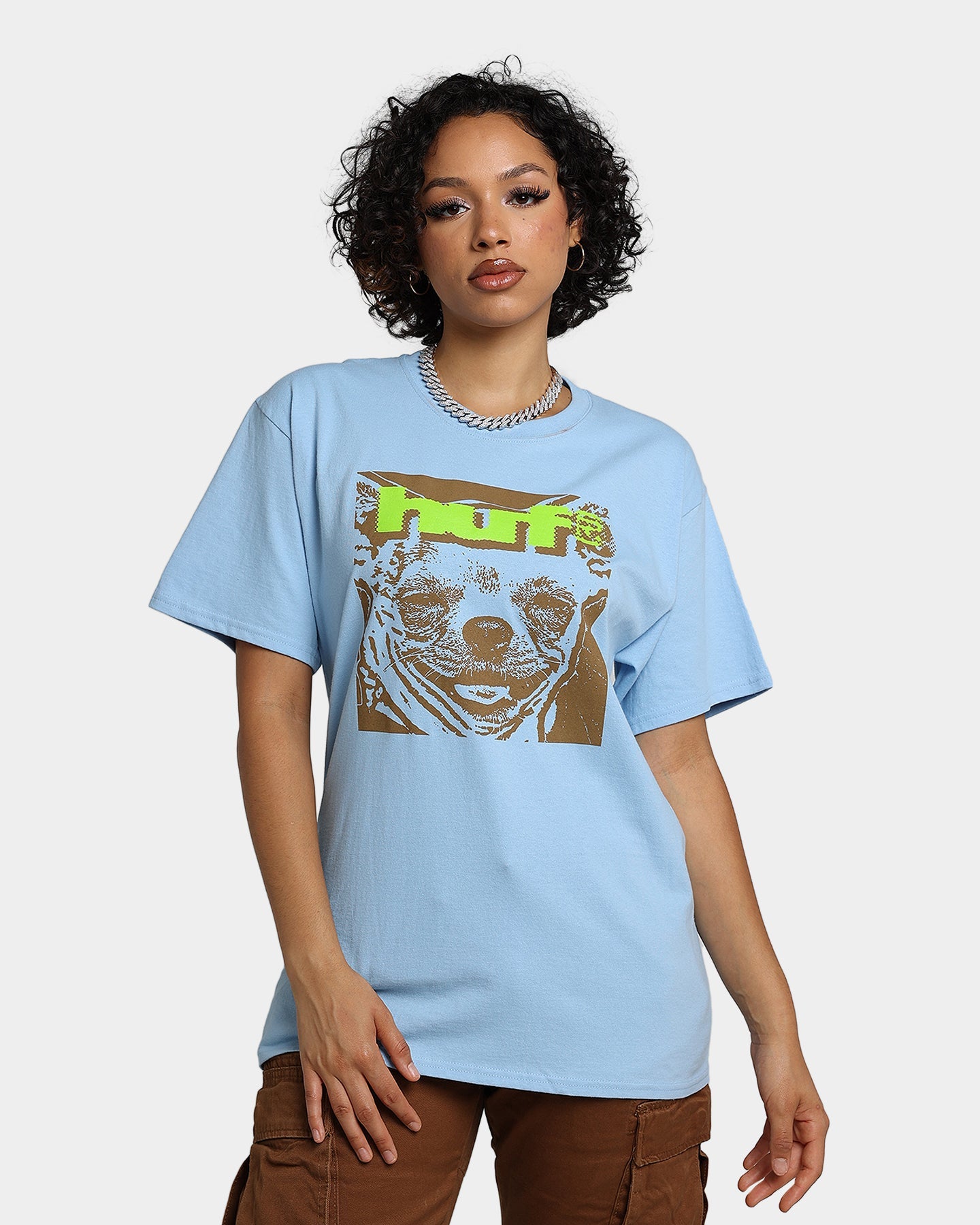 HUF Que Como T-Shirt Light Blue Style001
