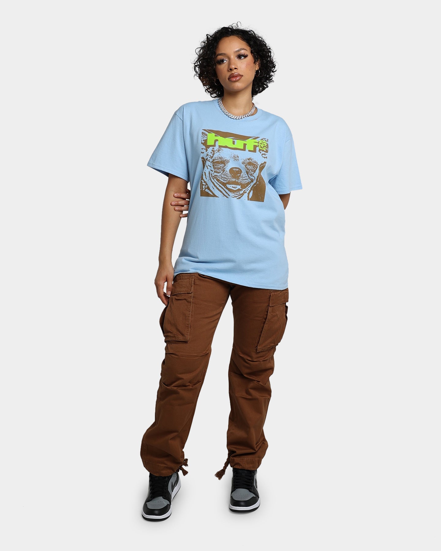 HUF Que Como T-Shirt Light Blue Style001