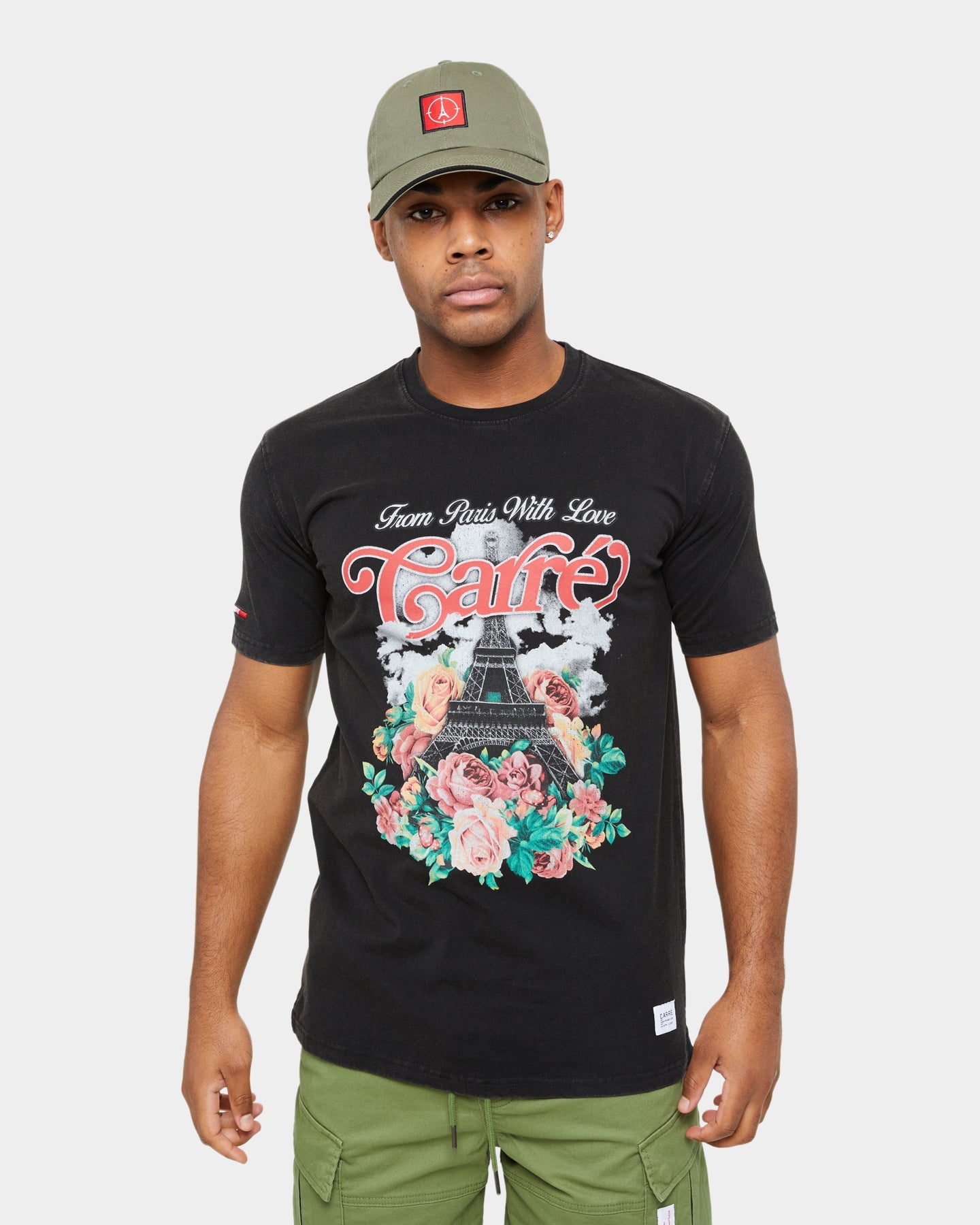 Carre Paris With Love Vintage T-Shirt Washed Black