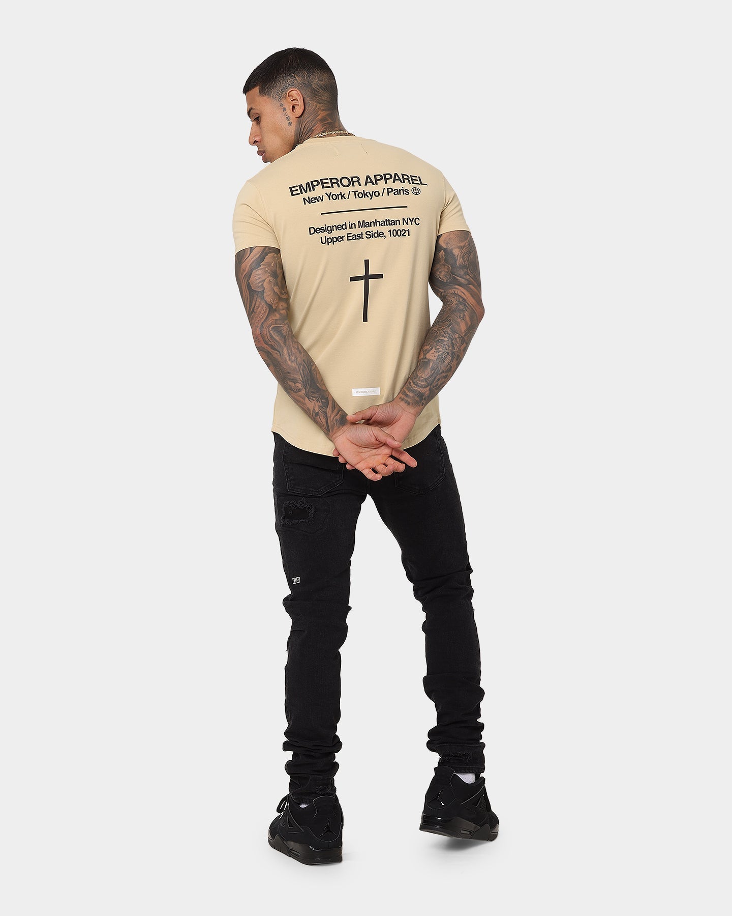 Emperor Apparel Inner City After Dark Short Sleeve T-Shirt Sand/Black