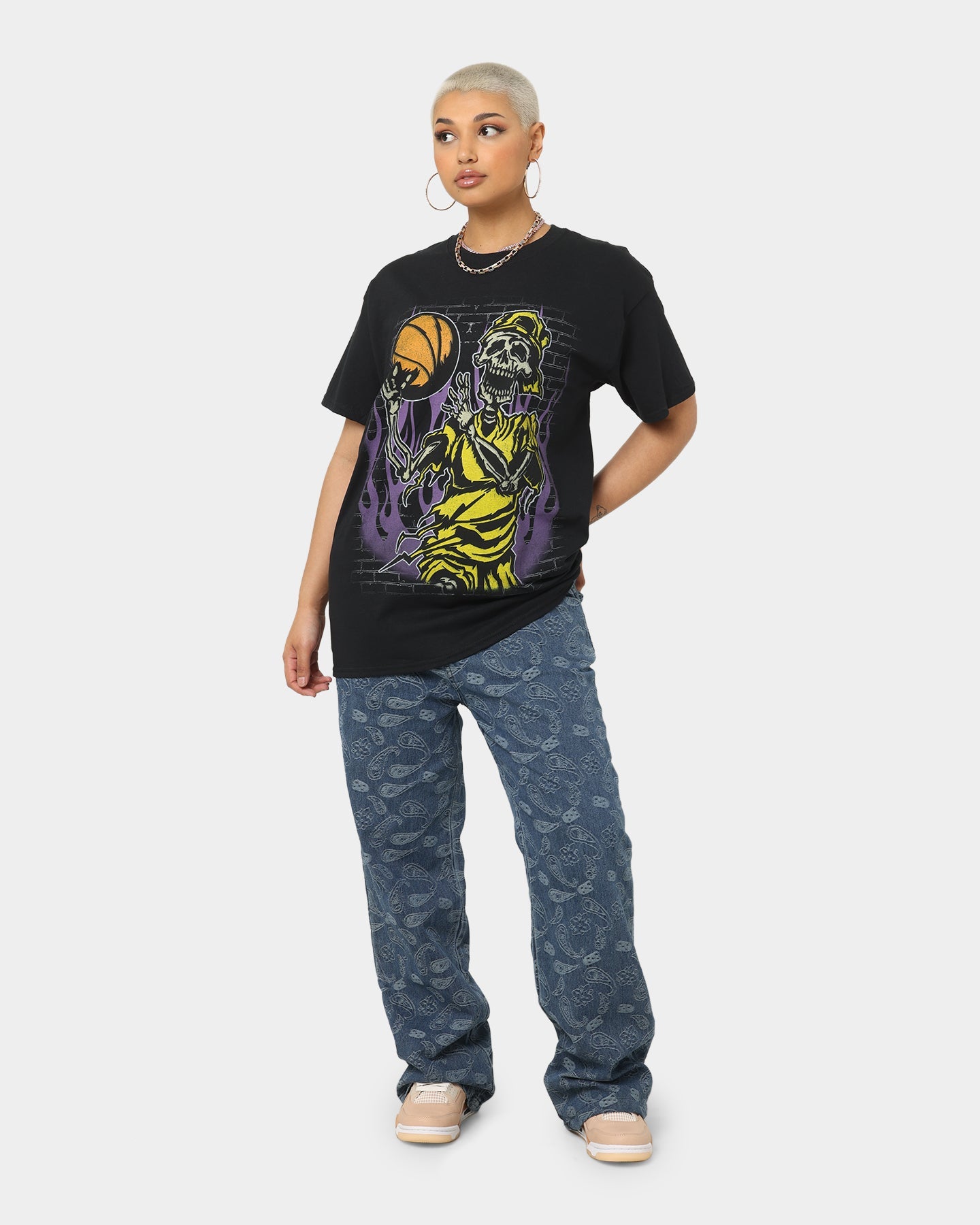 Goat Crew Baller Skeleton T-Shirt Black Style001