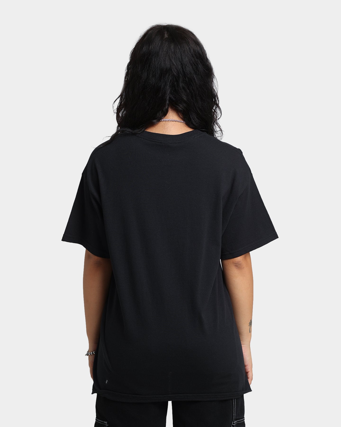 Goat Crew Fire Rose T-Shirt Black Style001