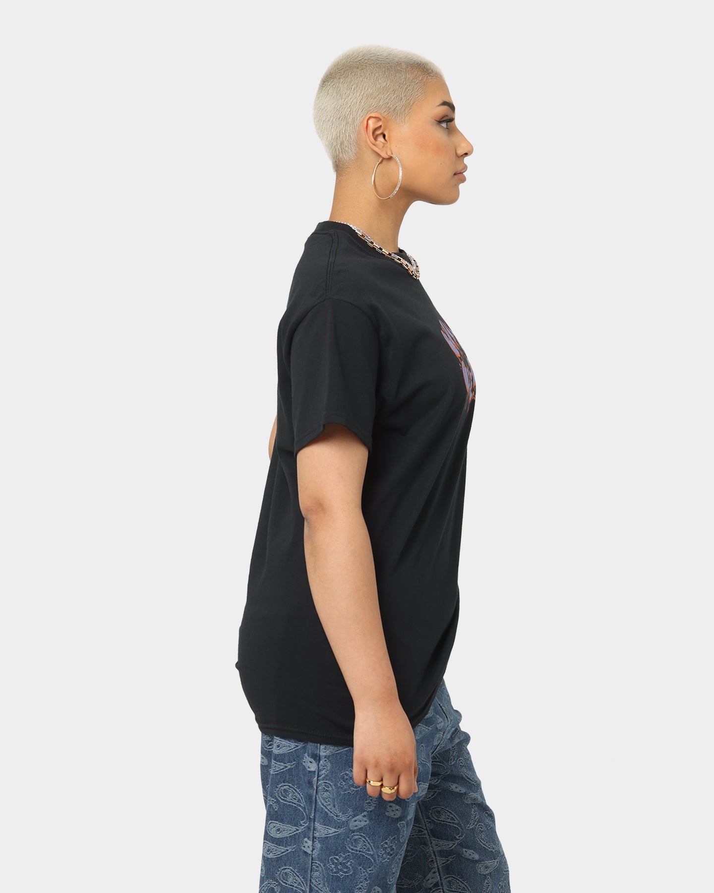 Goat Crew Drip Logo T-Shirt Black/Blue/Orange Style001