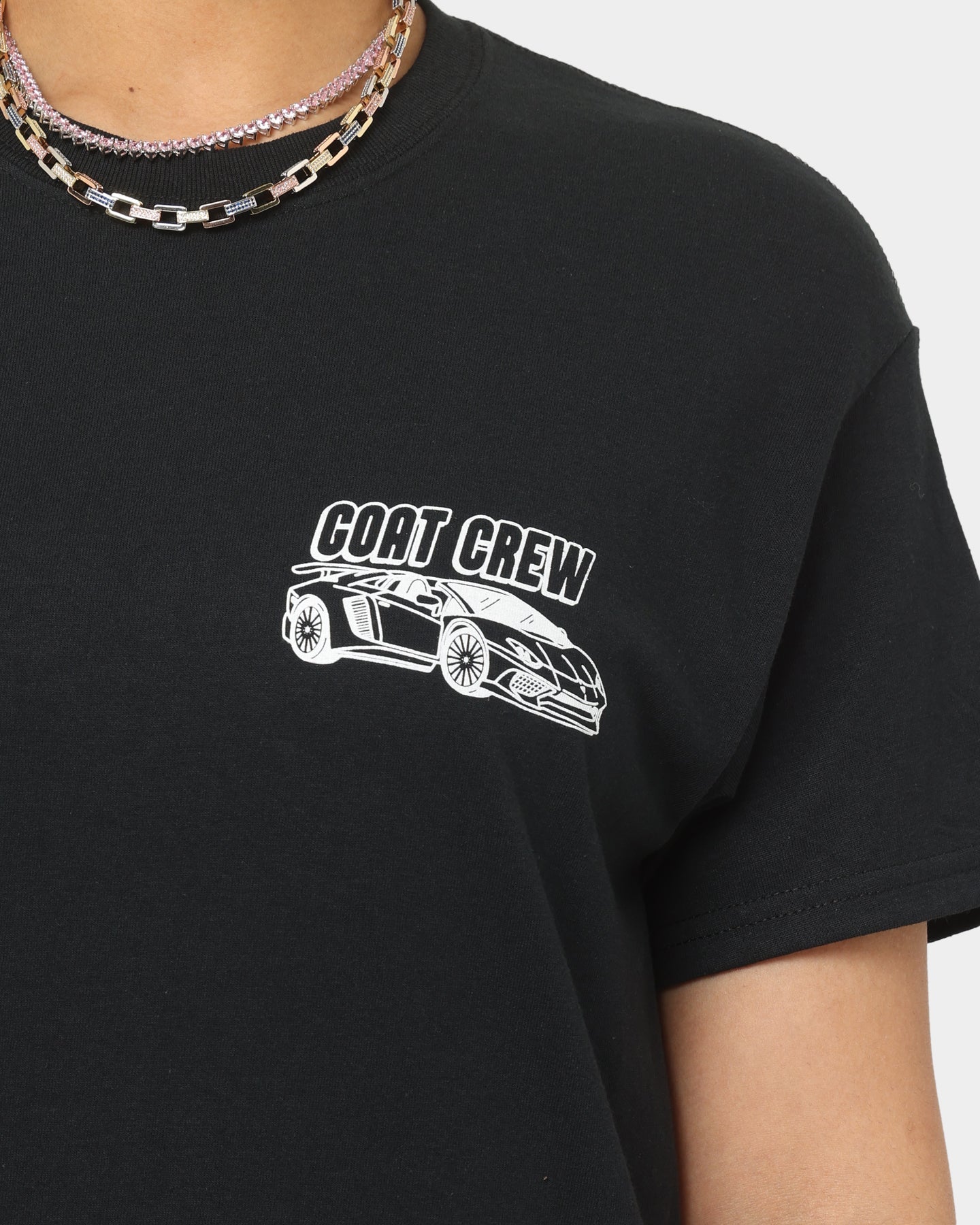 Goat Crew Race Car T-Shirt Black Style001