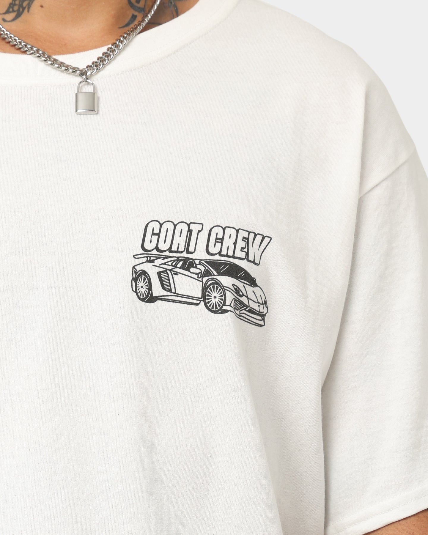 Goat Crew Race Car T-Shirt White