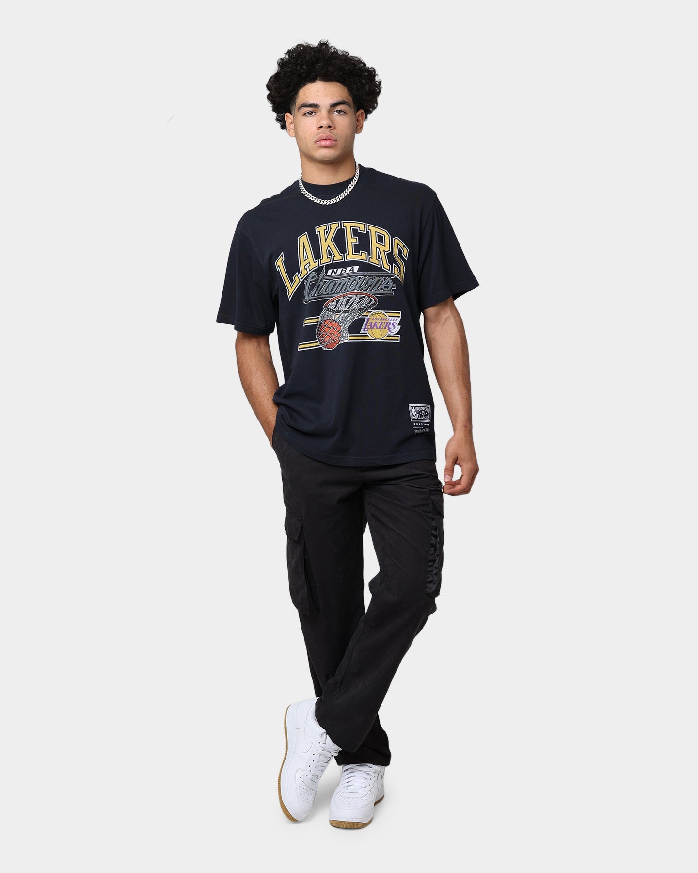 Mitchell & Ness Los Angeles Lakers T-Shirt Faded Black