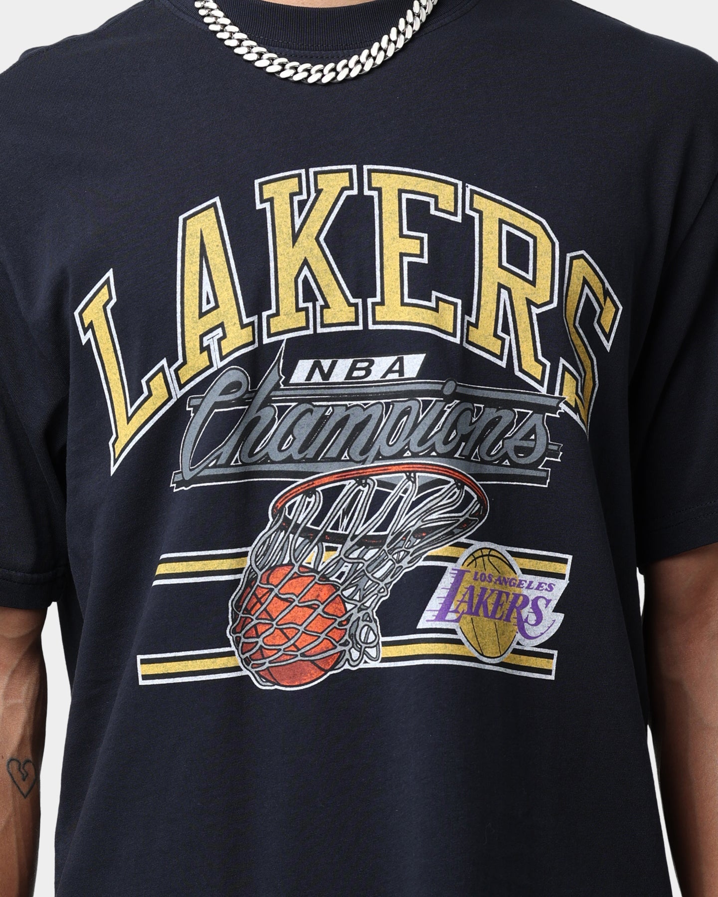 Mitchell & Ness Los Angeles Lakers T-Shirt Faded Black