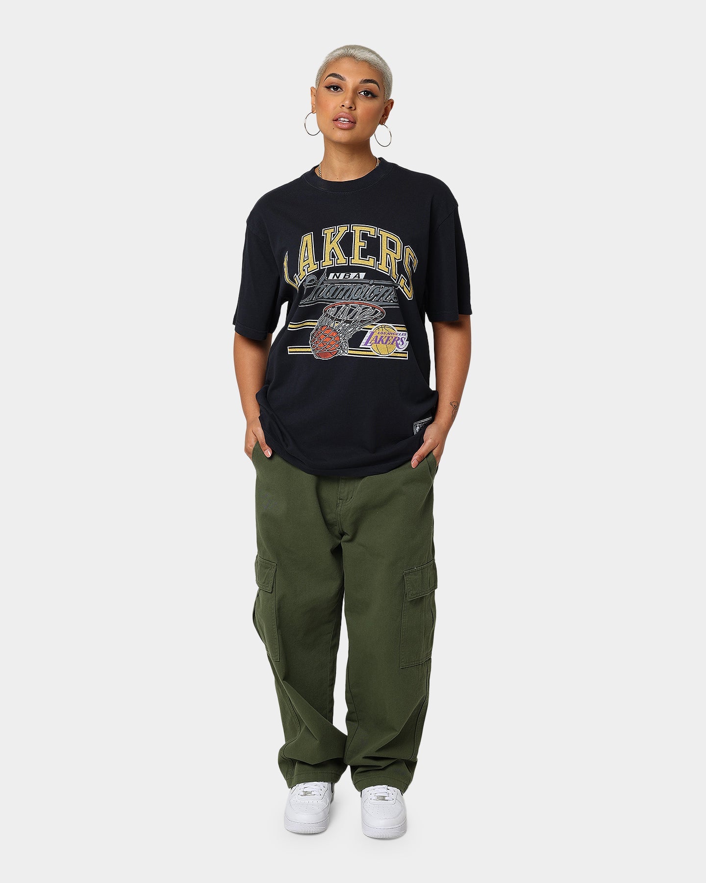 Mitchell & Ness Los Angeles Lakers T-Shirt Faded Black Style001