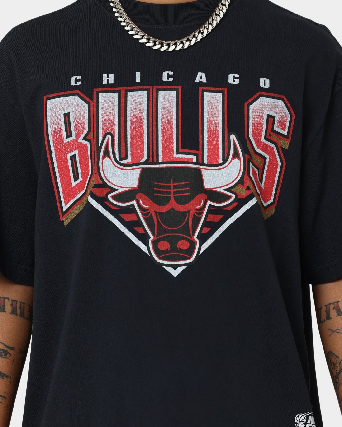 Mitchell & Ness Chicago Bulls Metallic Shadow T-Shirt Faded Black