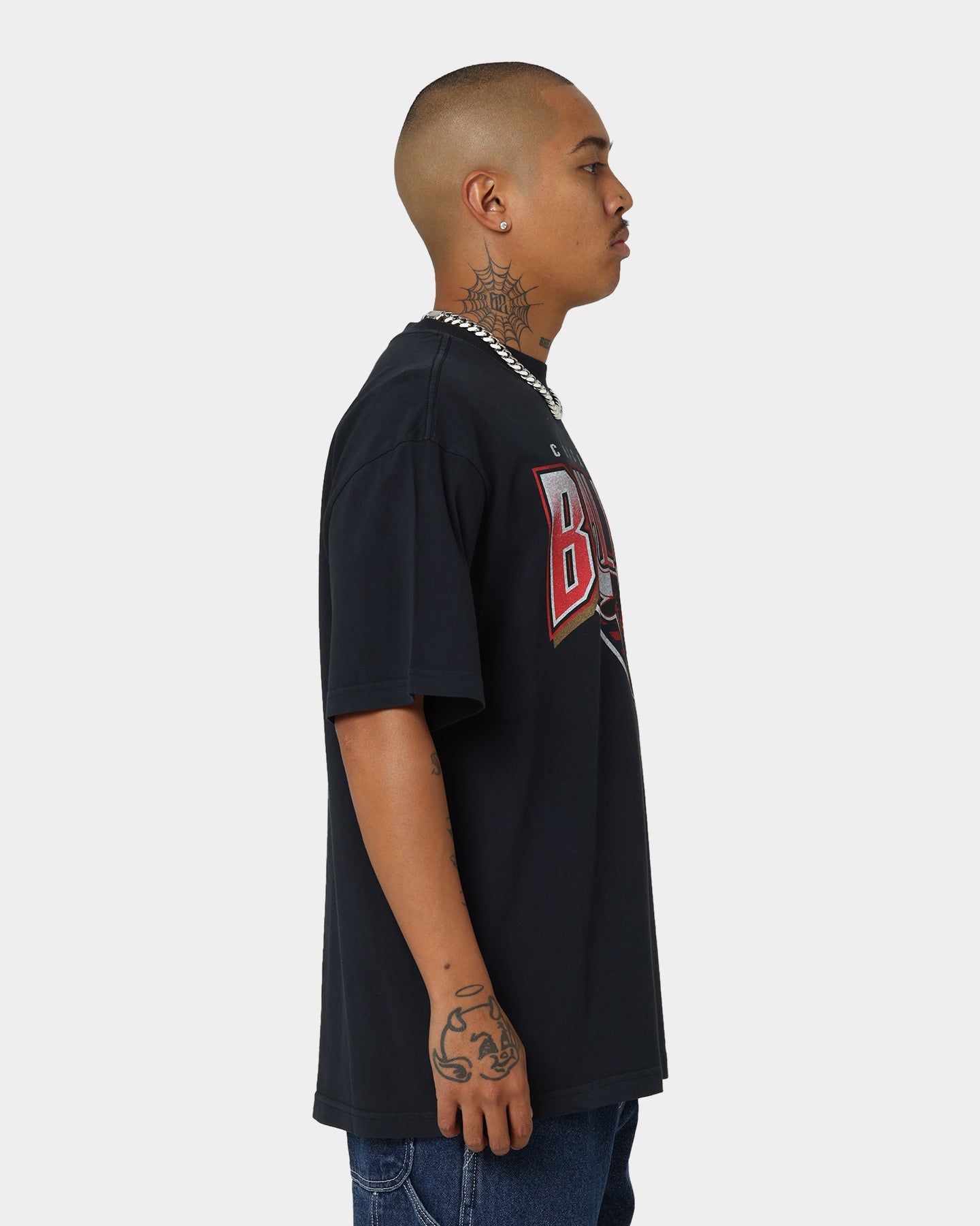 Mitchell & Ness Chicago Bulls Metallic Shadow T-Shirt Faded Black