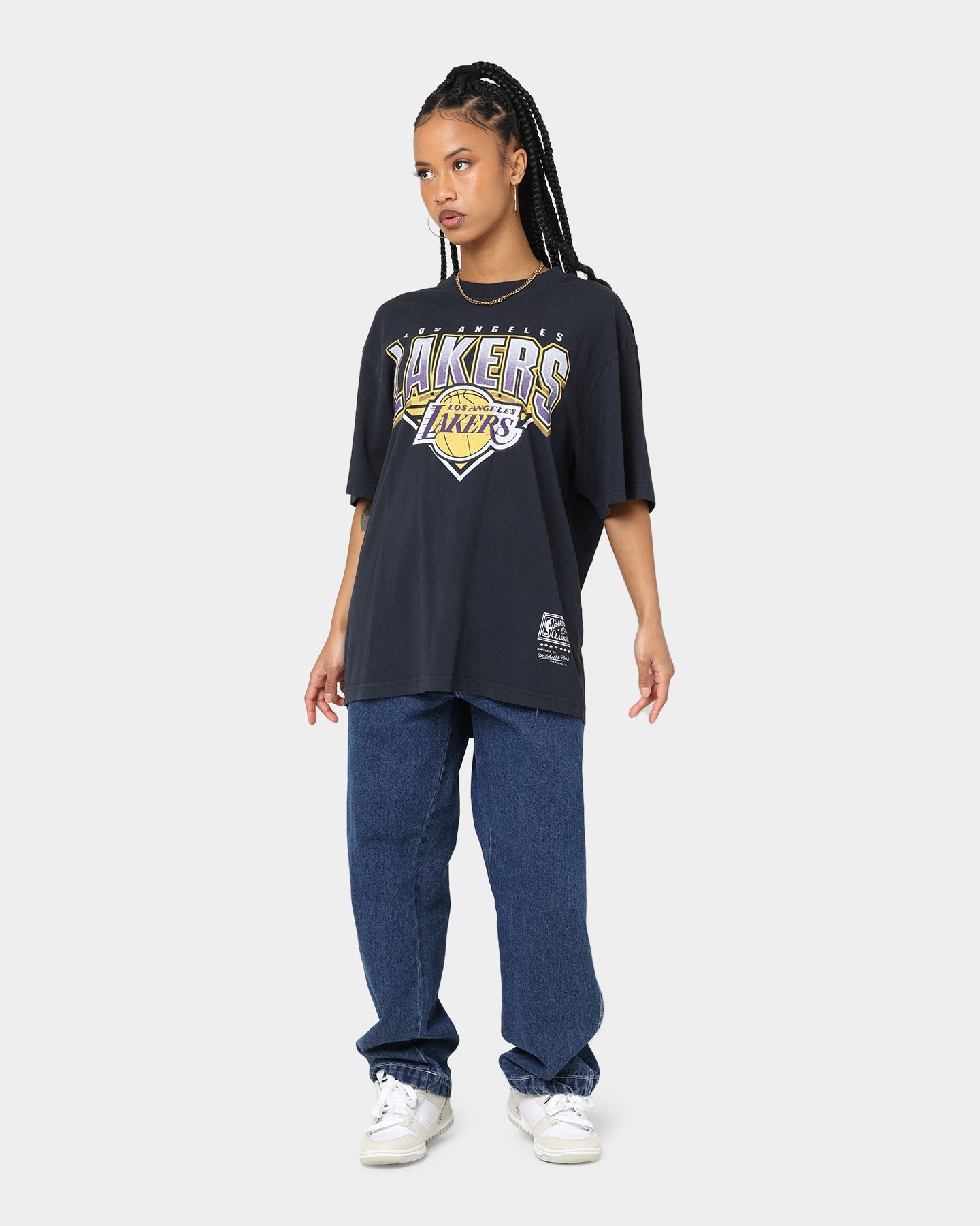Mitchell & Ness Los Angeles Lakers Metallic Shadow T-Shirt Faded Black Style001