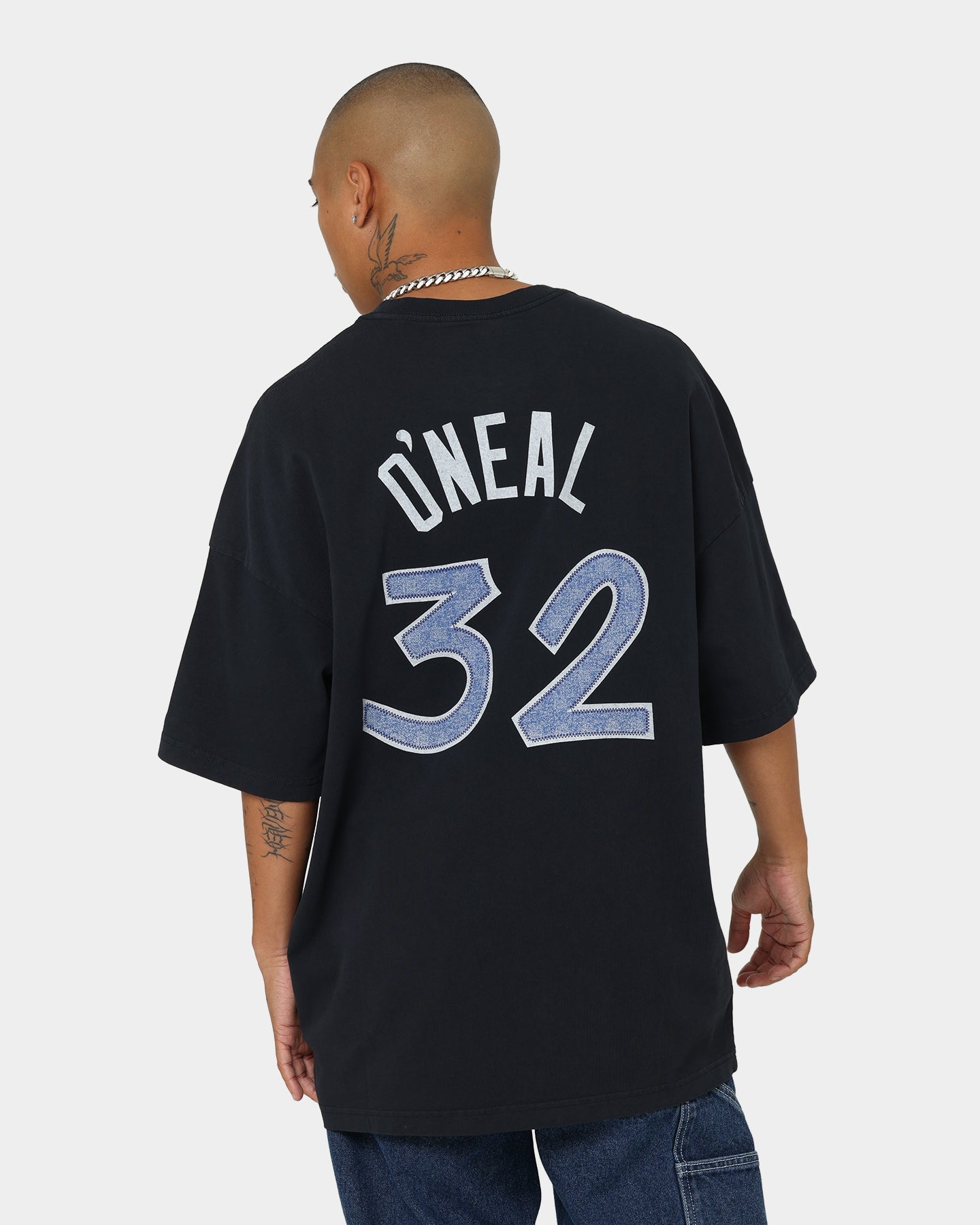 Mitchell & Ness Orlando Magic Shaquille O'Neal #32 N & N Oversized T-Shirt Faded Black