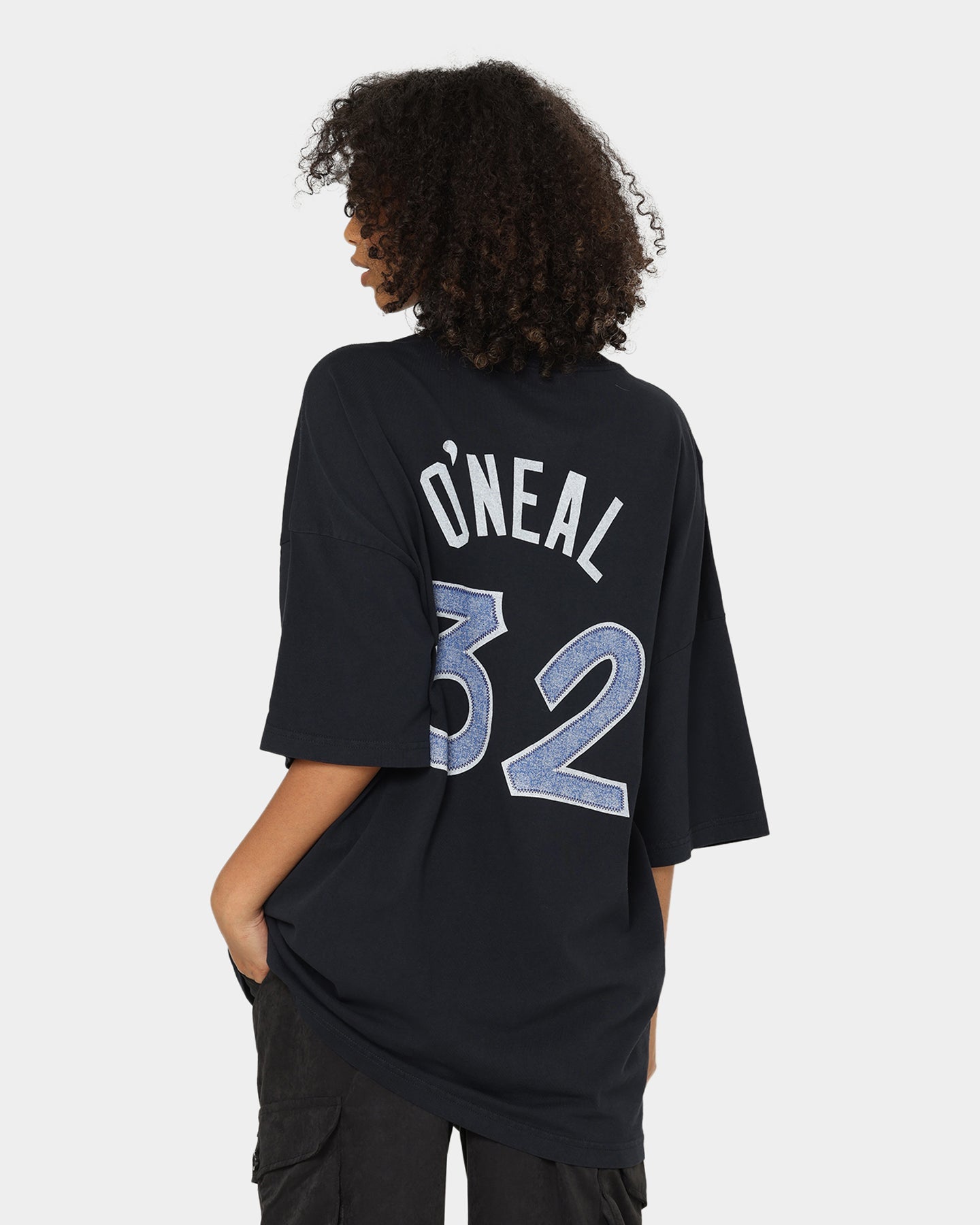 Mitchell & Ness Orlando Magic Shaquille O'Neal #32 N & N Oversized T-Shirt Faded Black Style001