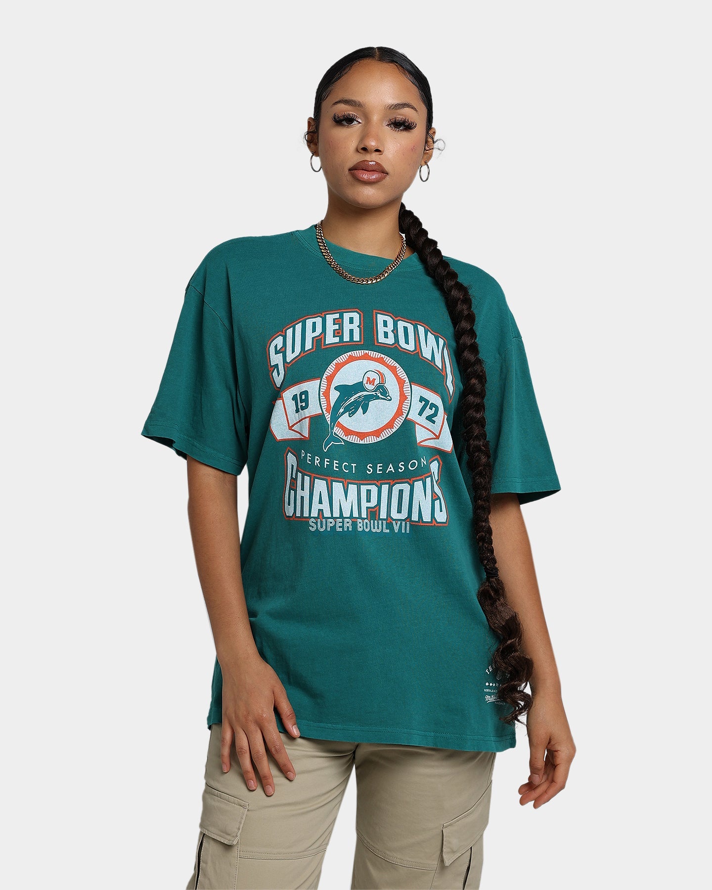 Mitchell & Ness Perfect Season T-Shirt Faded Teal Style001