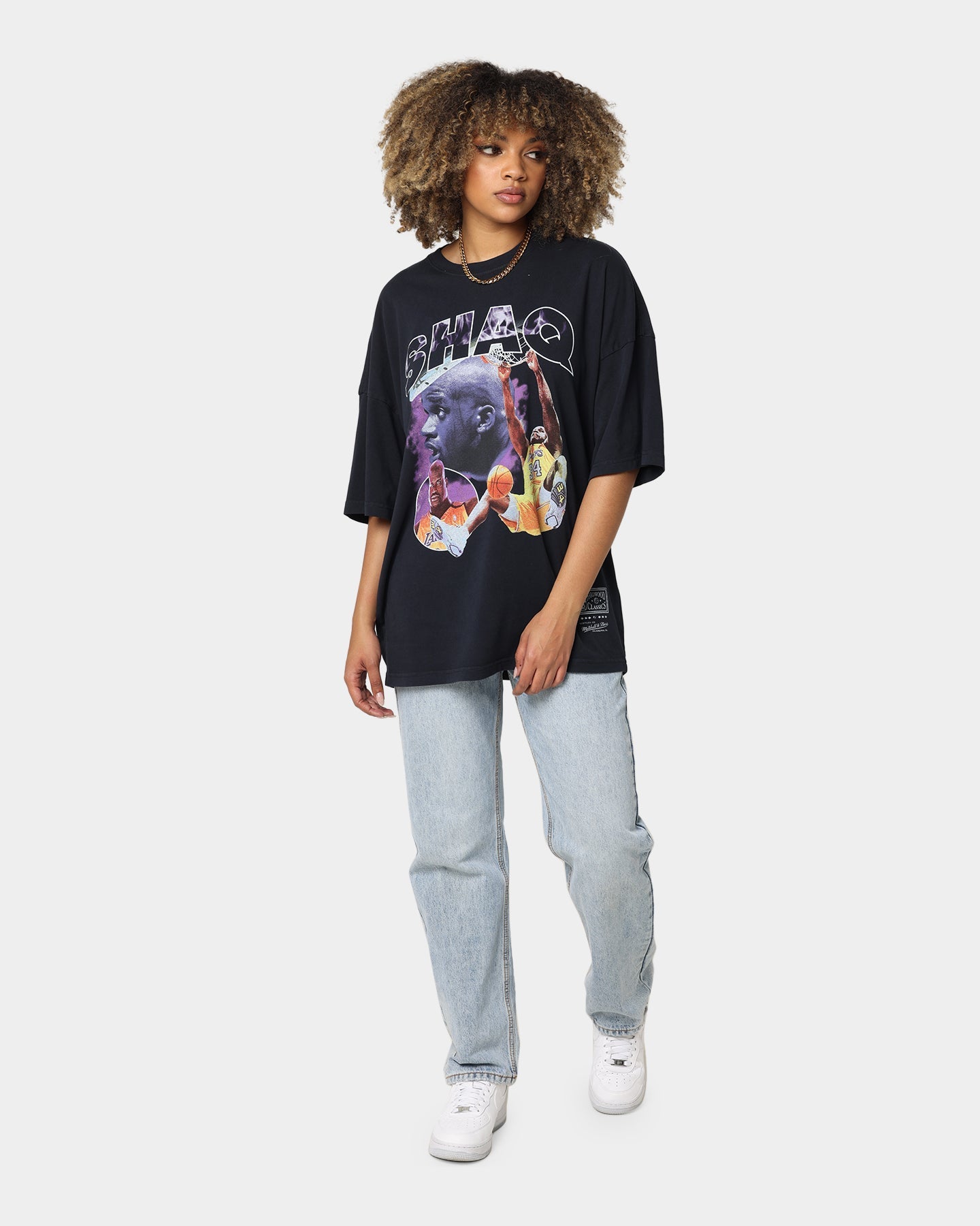 Mitchell & Ness Shaq T-Shirt Faded Black Style001